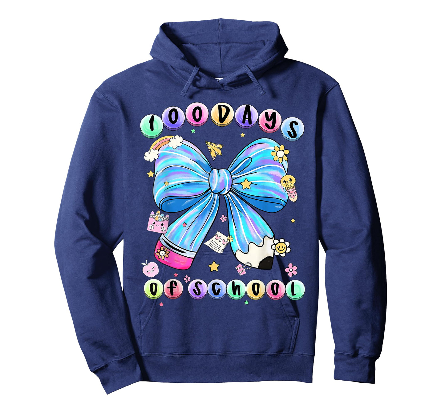 Coquette Bow Pencil 100 Days of School Student Teacher Funny T-Shirt