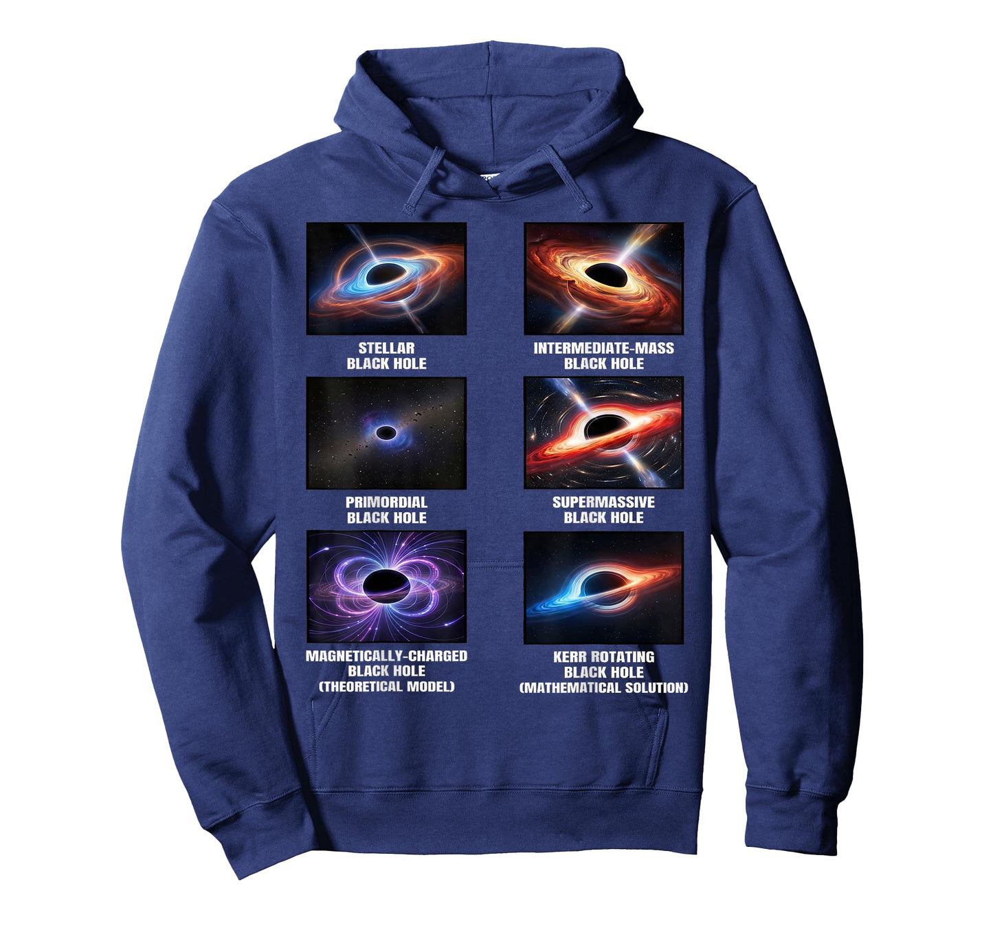 Types of Black Holes Astronomy Chart Space Lovers T-Shirt