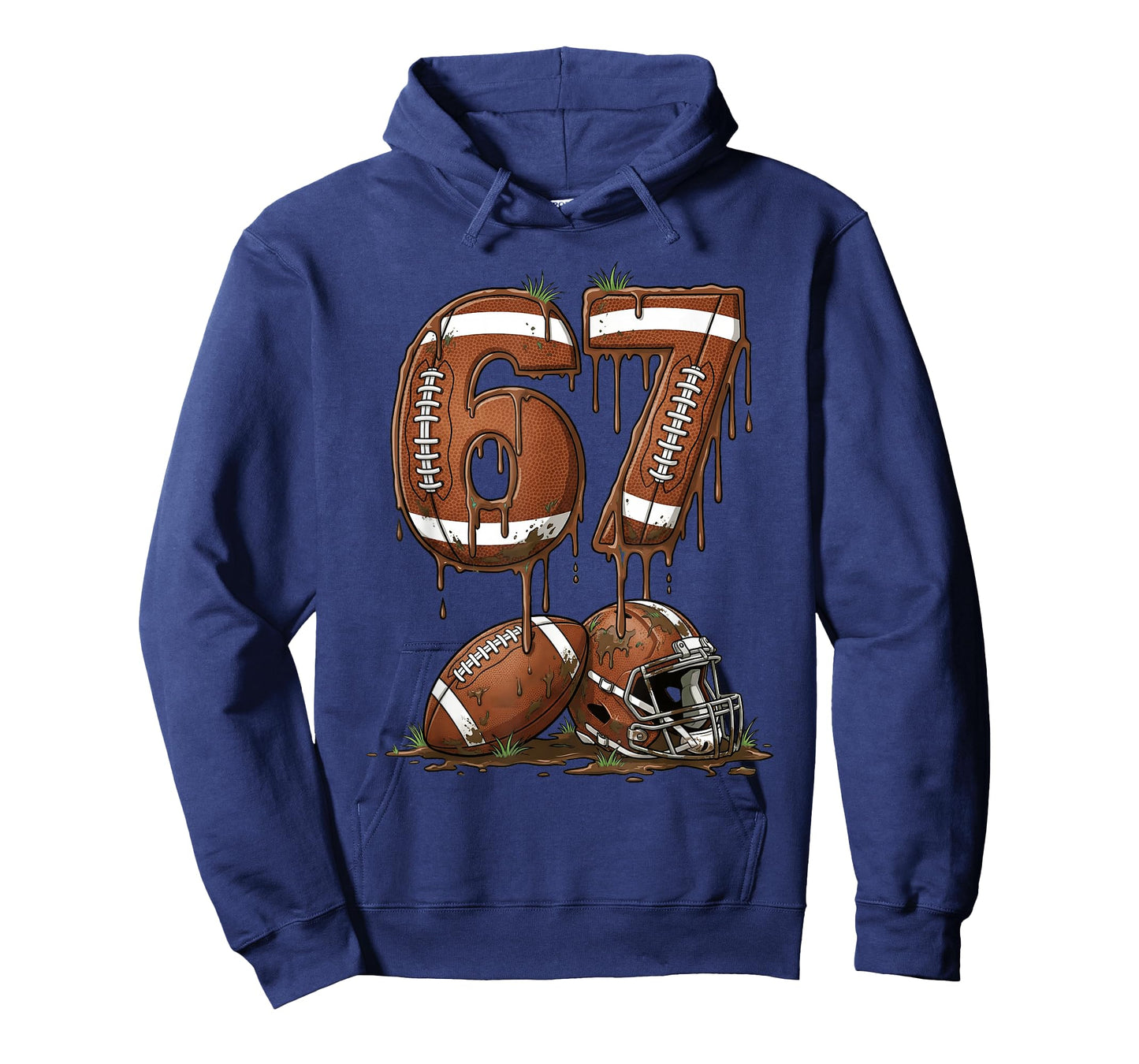 Football 67 Six Seven Meme Funny 6-7 Drip American Football T-Shirt