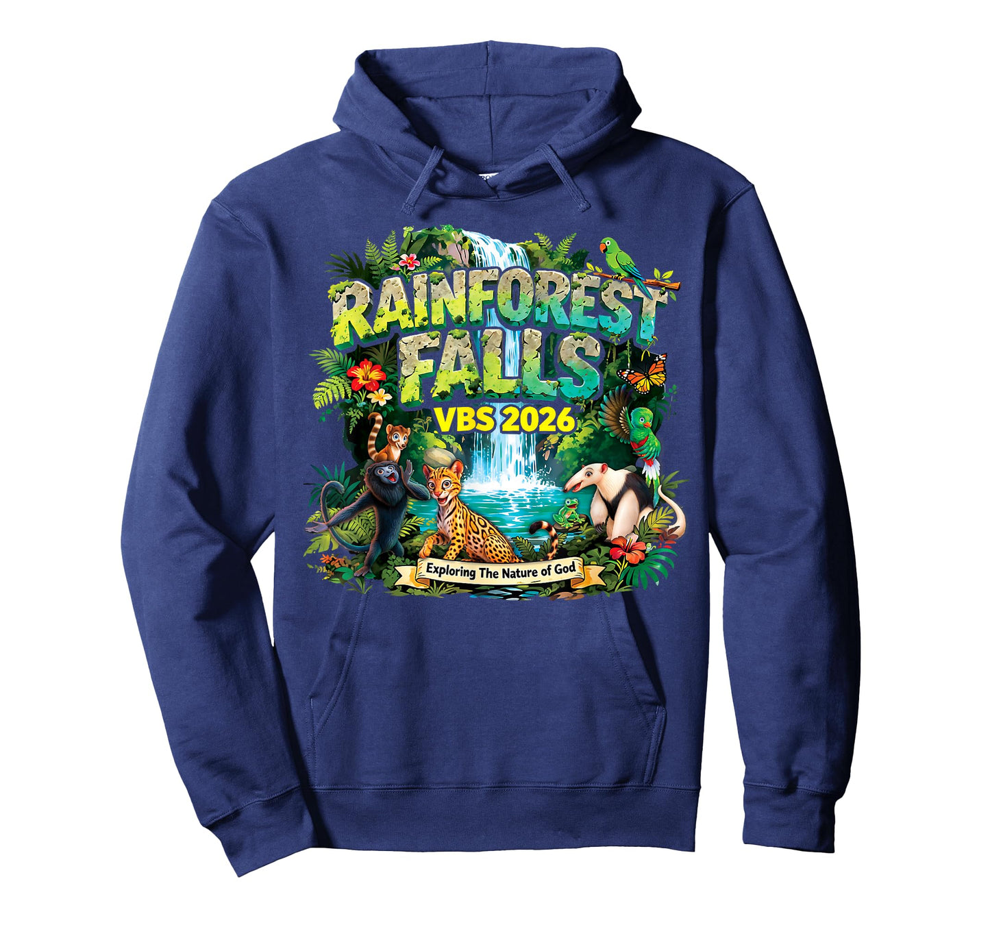 Rainforest Falls VBS 2026 Jesus Faith Bible Verse Kids T-Shirt
