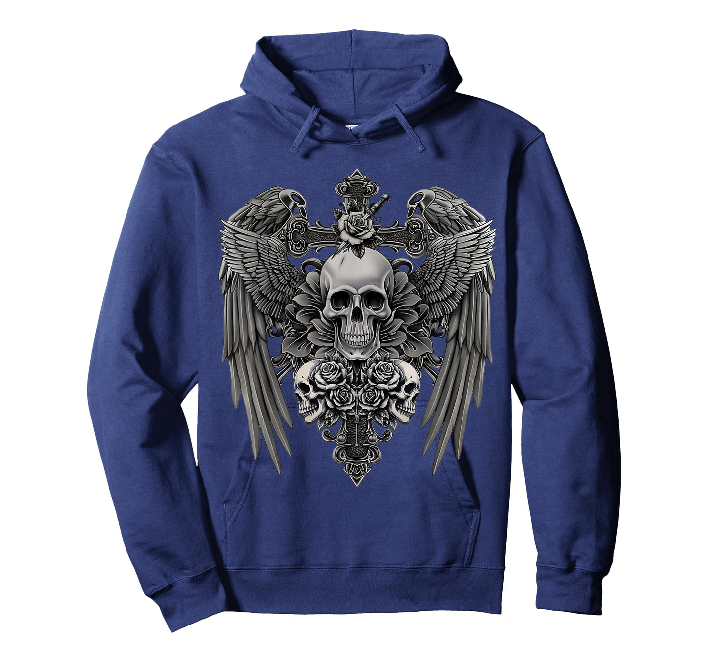 Funny Y2K Grunge Aesthetic Wings Alt Goth Skull Cross Gothic T-Shirt