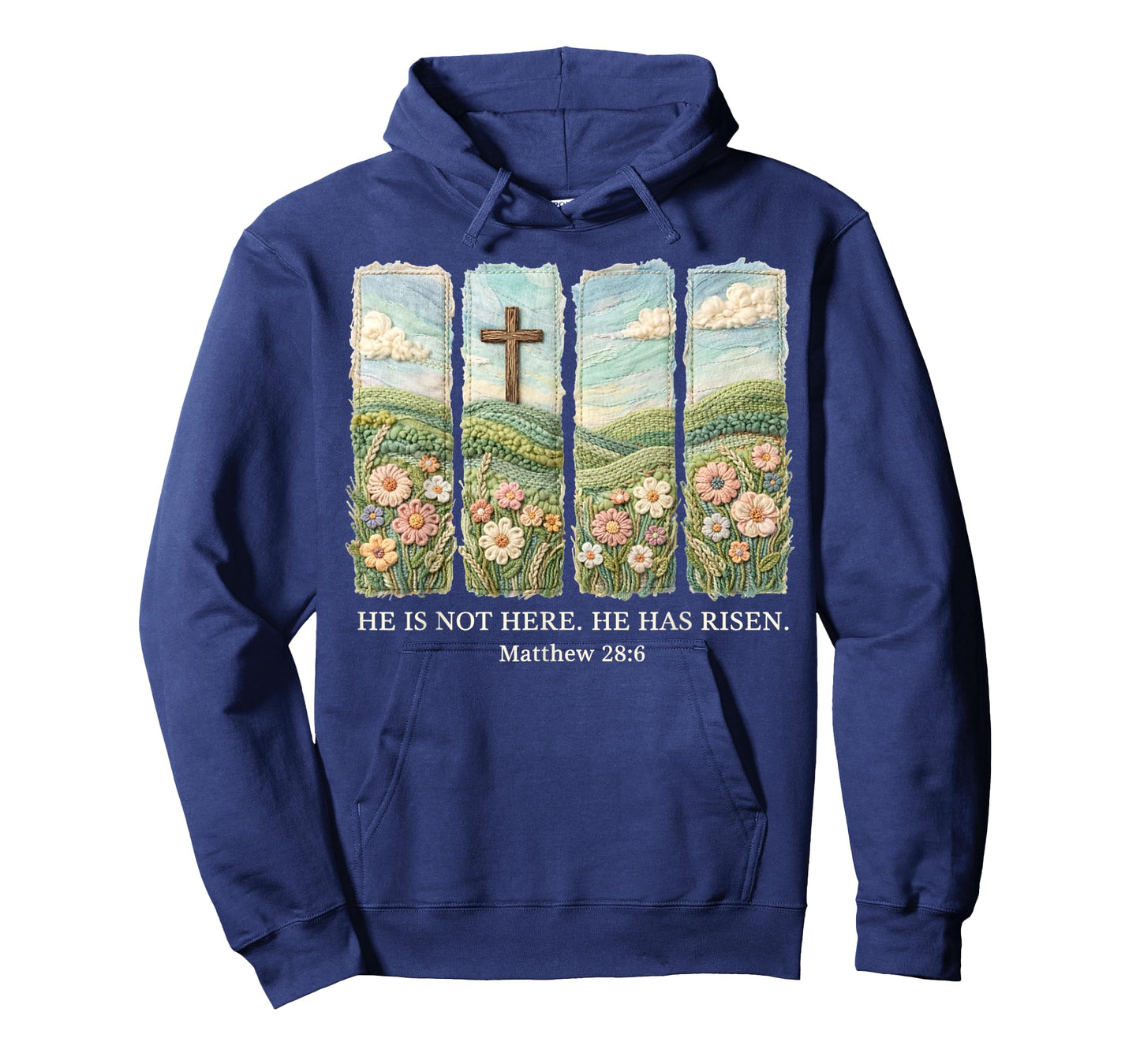 He is Risen Christian Wildflower Happy Easter Women Girls T-Shirt