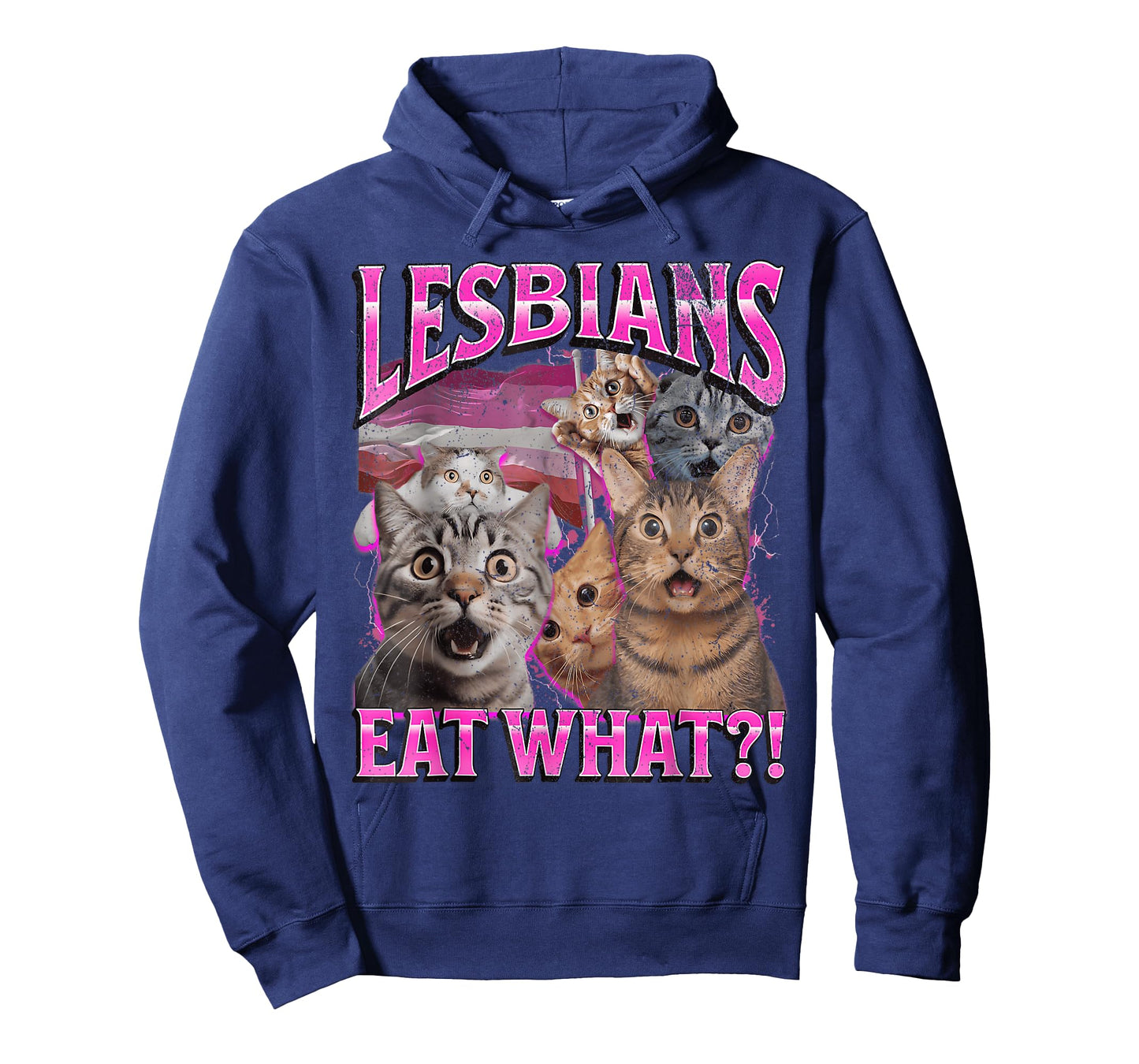 Lesbians Eat What?! Funny Cat Gay Pride LGBTQ Pun T-Shirt