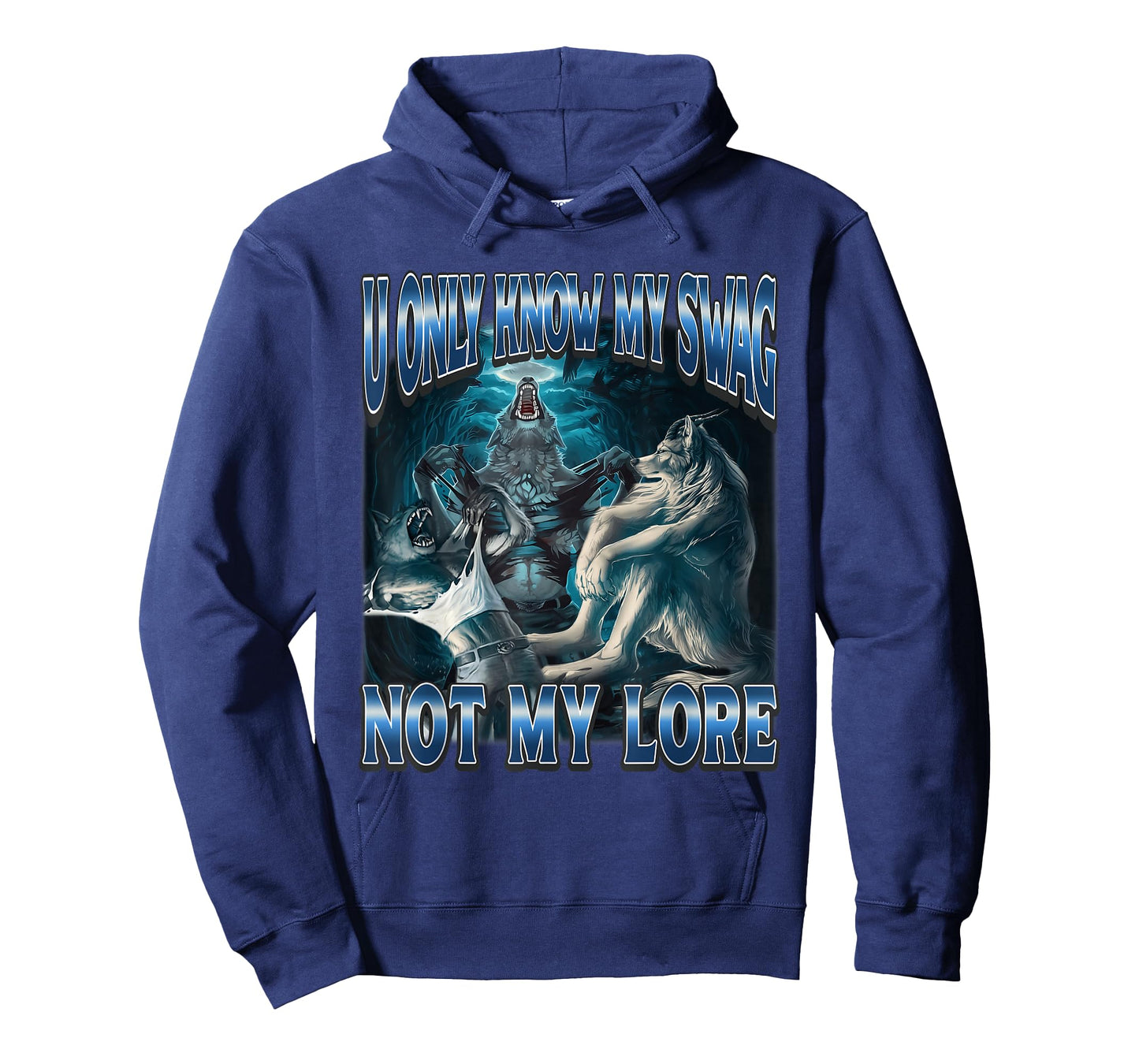 You Only Know My Swag Not My Lore Funny Alpha Wolf Meme T-Shirt