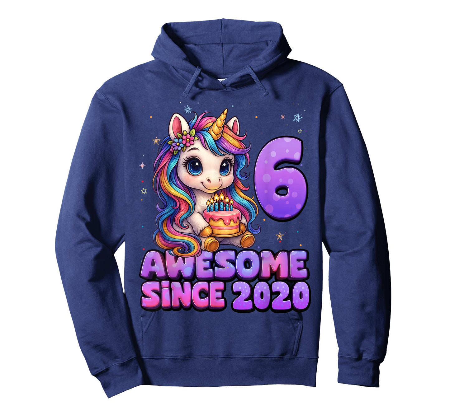 6 Year Old Girl Awesome Since 2020 Unicorn 6th Birthday Girl T-Shirt