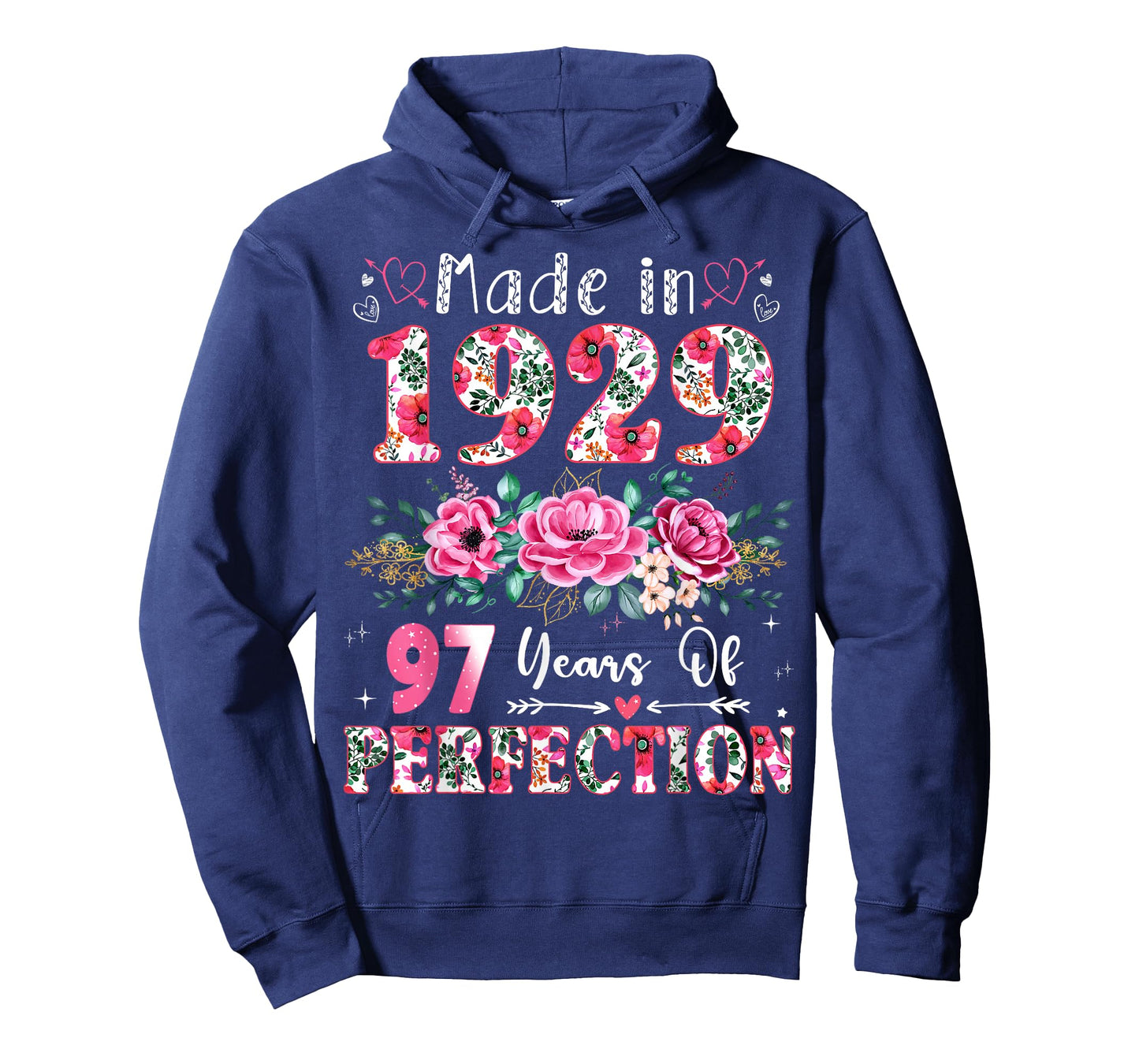 97 Year Old Made in 1929 Floral 97th Birthday Women T-Shirt