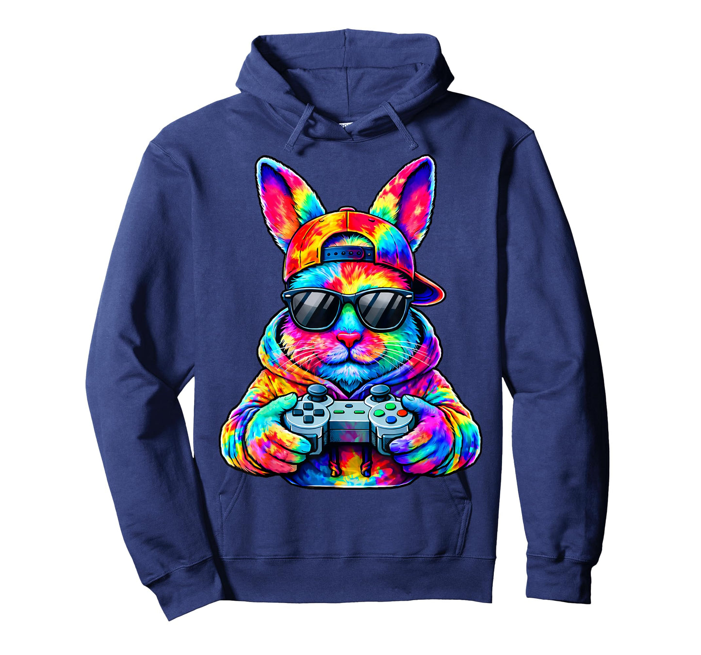 Funny Gaming Tie Dye Bunny Rabbit Easter Men Boy Toddler Kid T-Shirt