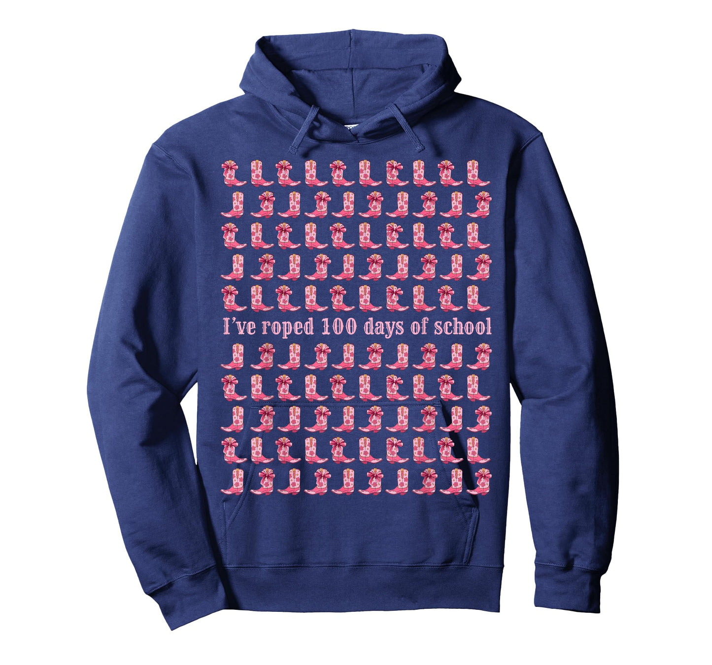 I've Roped 100 Days of School Pink Cowboy Boots Coquette T-Shirt