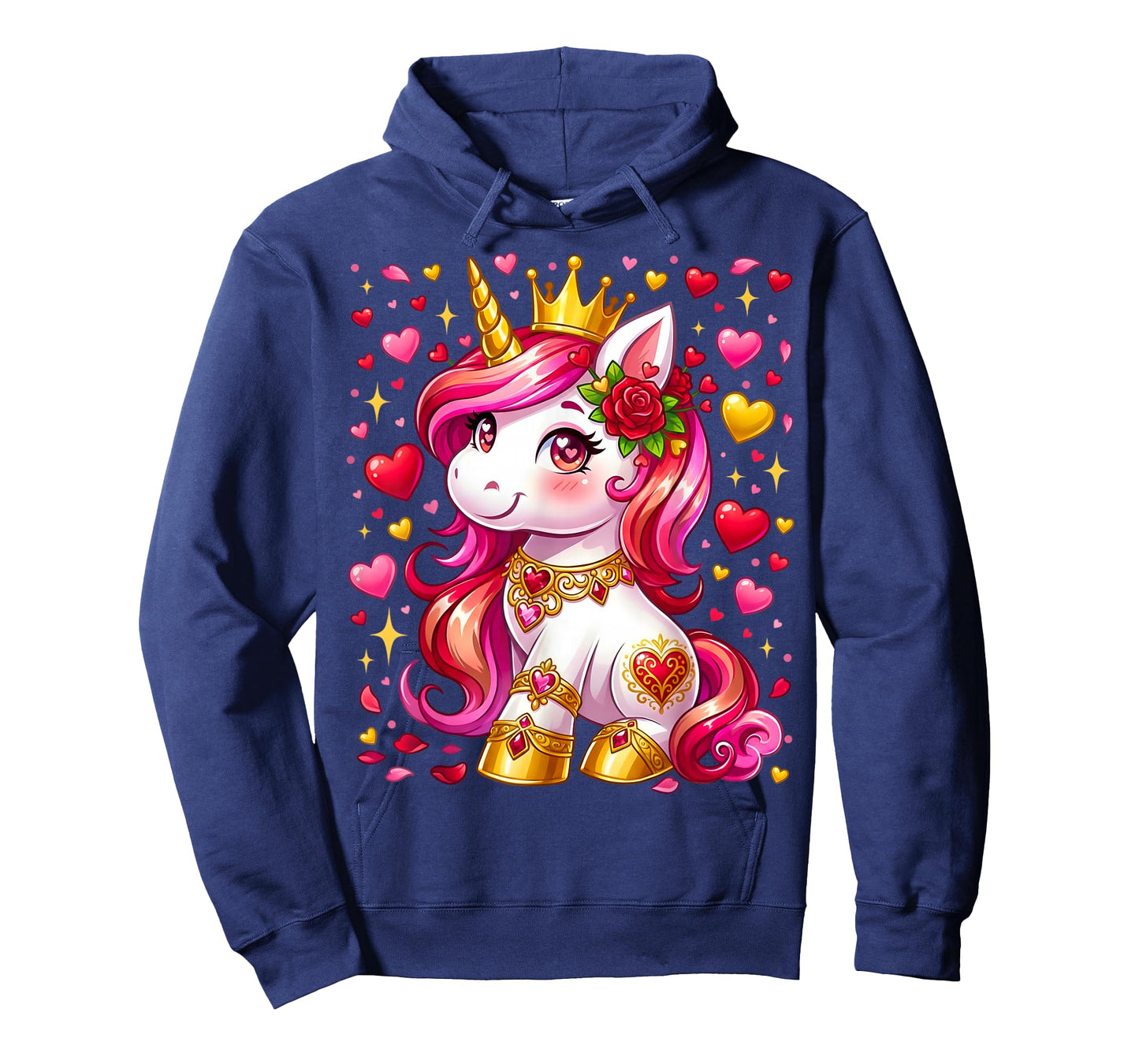 Cute Unicorn Heart Valentines Day Girls Kids Valentine T-Shirt
