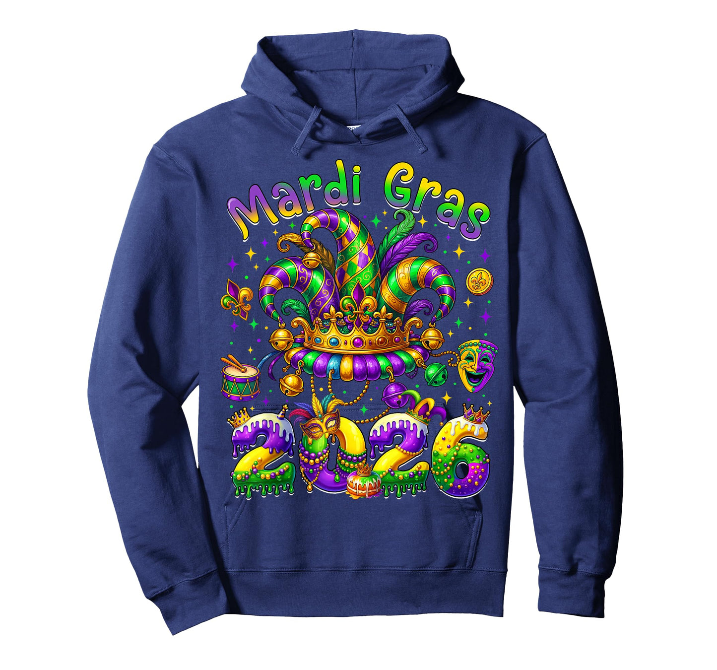 Mardi Gras Carnival 2026 Jester Hat Women Men Boy Girl Kids T-Shirt