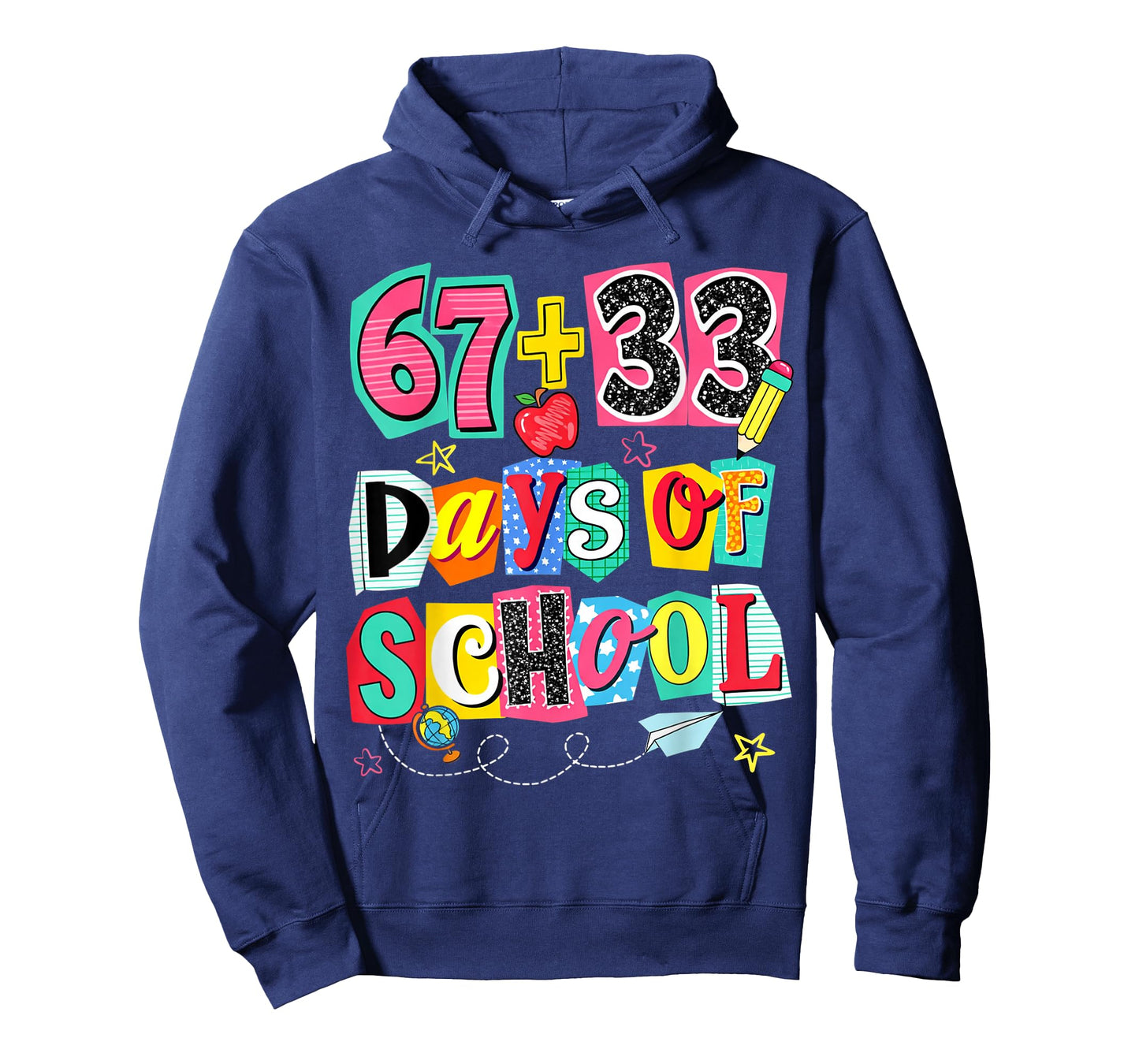 67+33 Days of School Coquette Pencil 100 Days Teacher T-Shirt
