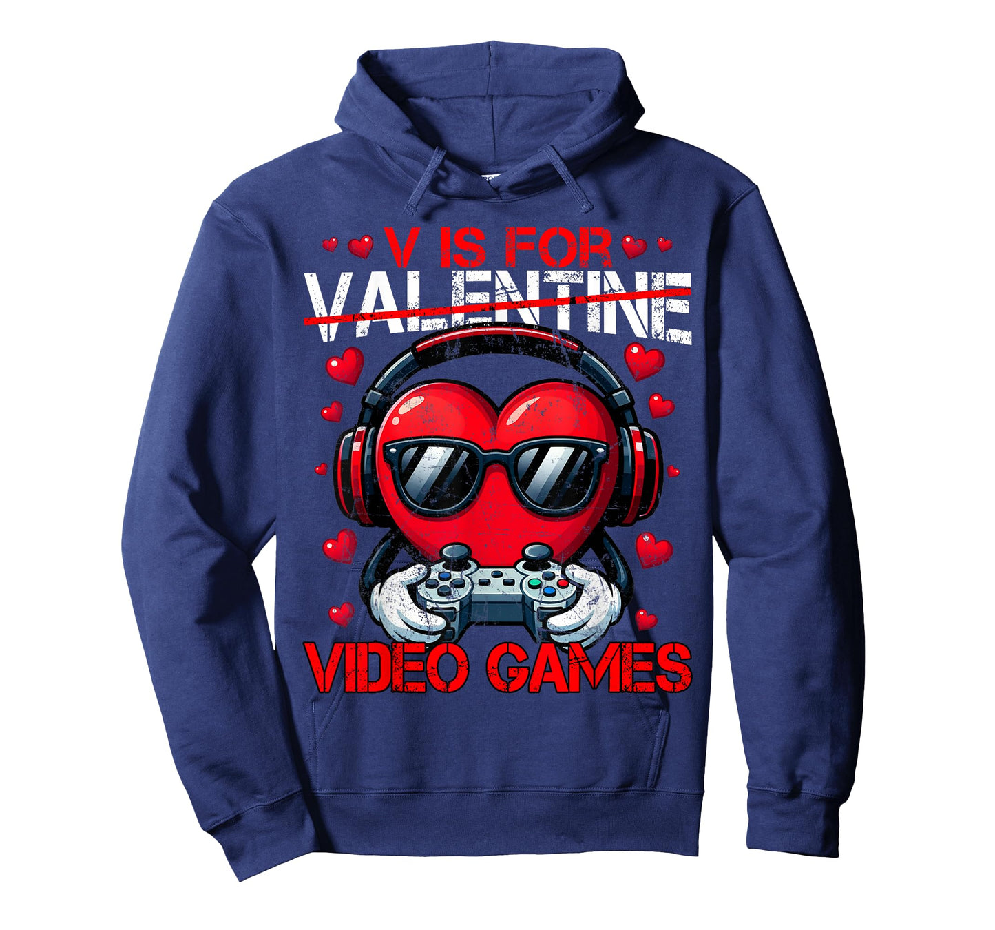 V is for Valentine Video Games Heart Gaming Men Boy Kids T-Shirt