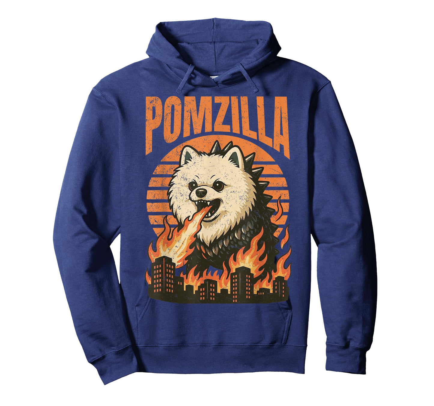 Pomzilla Pomeranian Vintage Monster Pom Dog Lover Funny T-Shirt