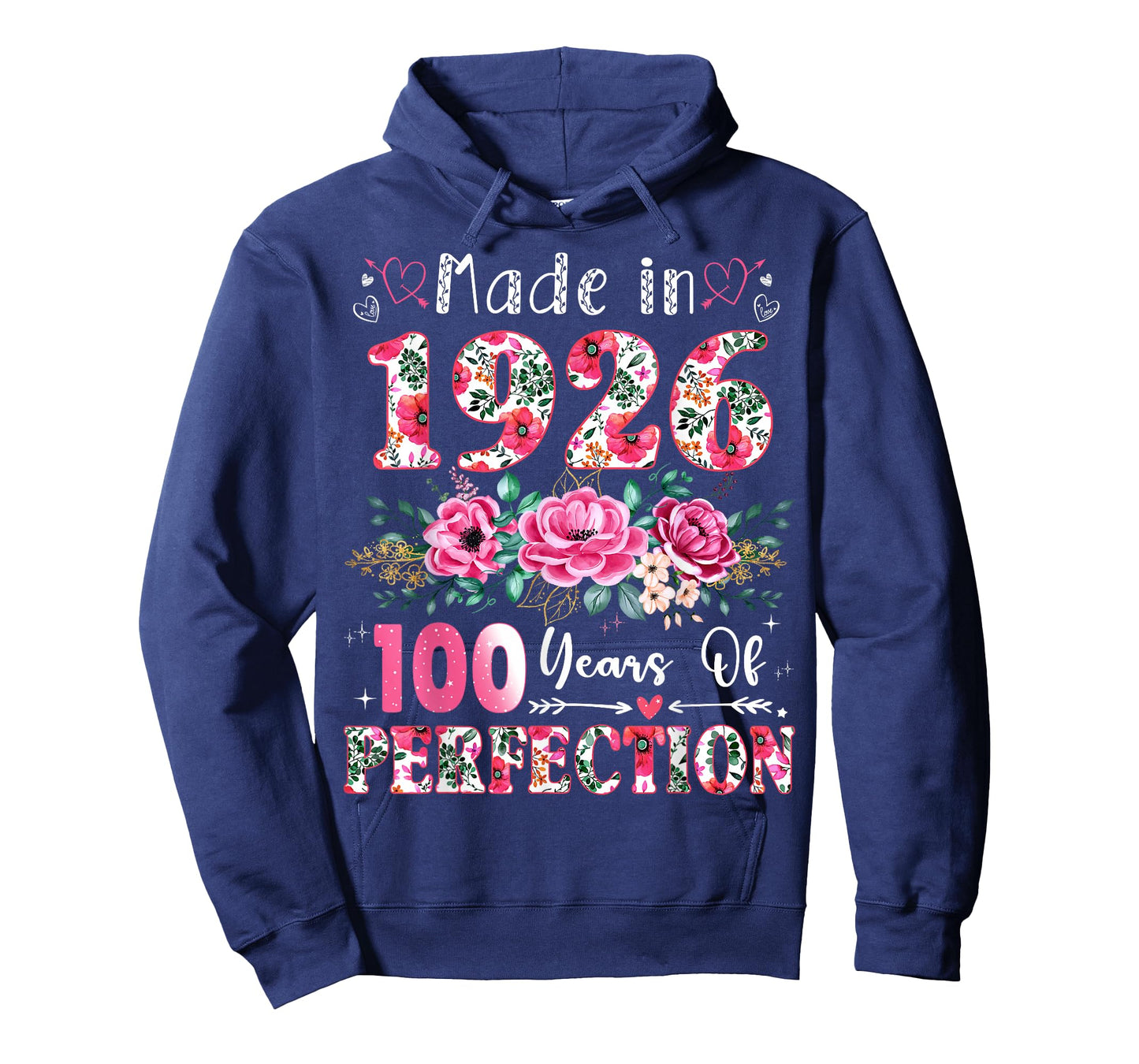 100 Year Old Made in 1926 Floral 100th Birthday Women T-Shirt