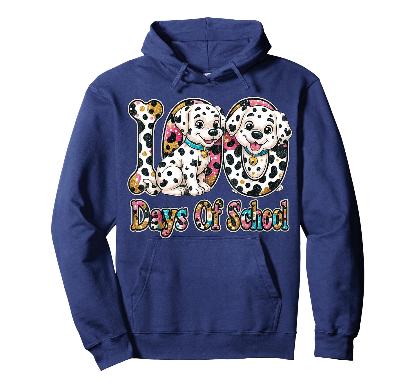 Preppy 100 Days of School Dalmatian Dog Teachers Kids T-Shirt