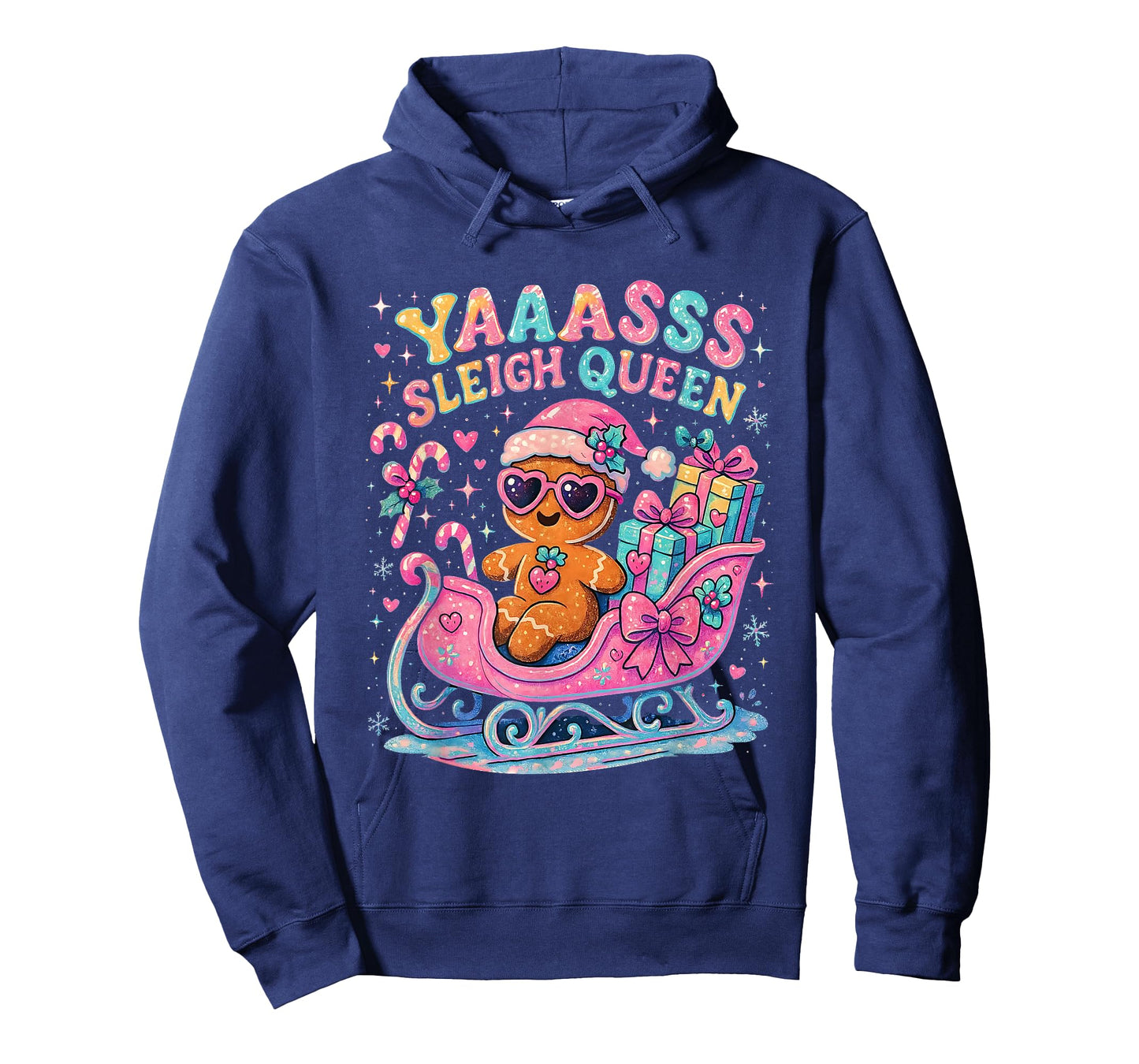 Yaaasss Sleigh Queen Cute Gingerbread Christmas Tee T-Shirt