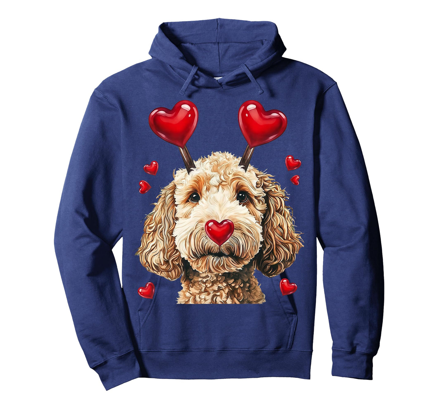 Golden Doodle Love Heart Cute Valentine Golden Doodle Dog T-Shirt