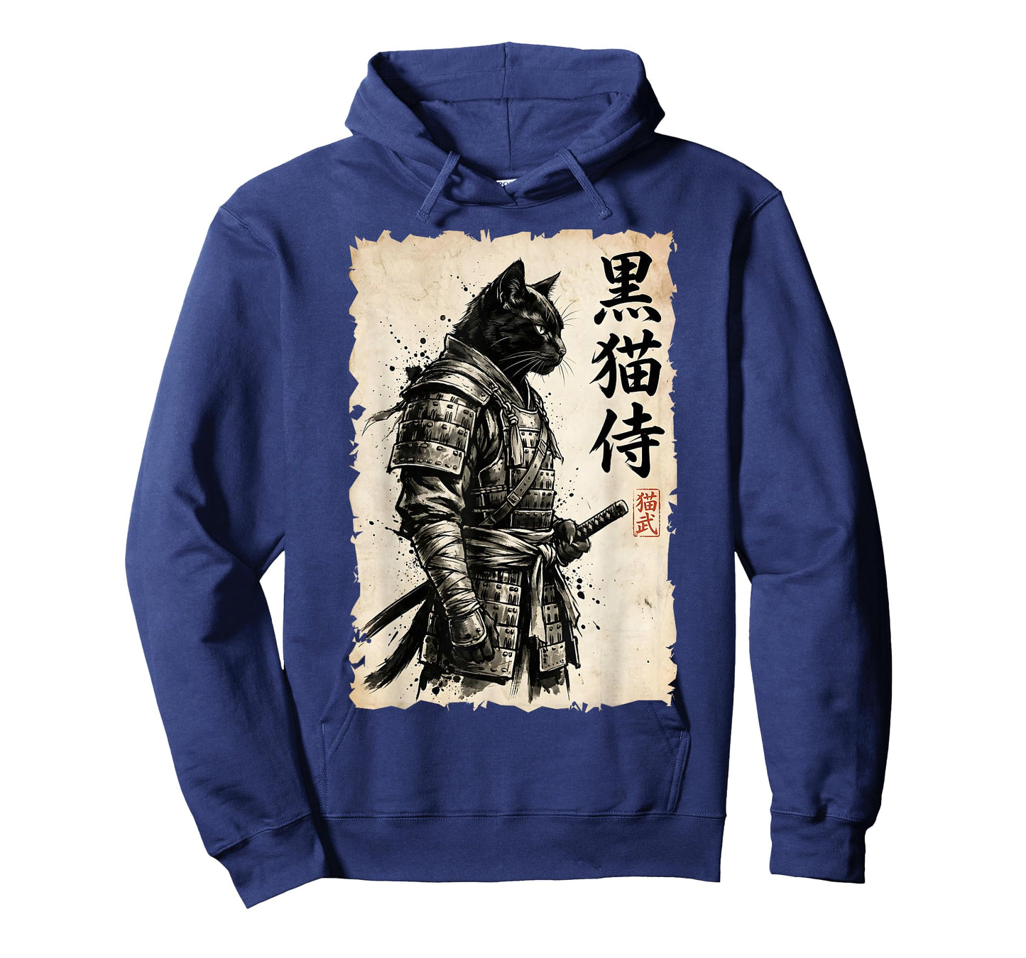 Samurai Cat Warrior Anime Japanese Art Kawaii Cat Samurai T-Shirt