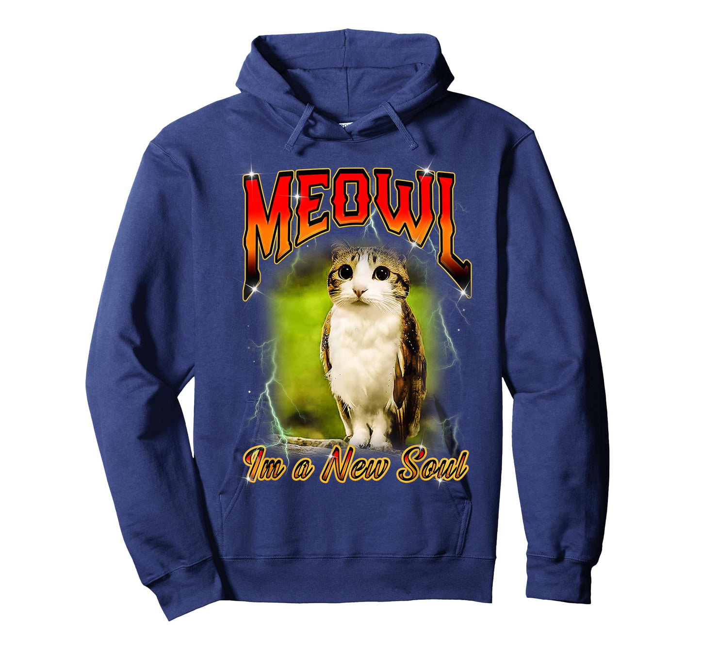 Cat Owl Funny Cursed Internet Brainrot Bootleg Meowl T-Shirt