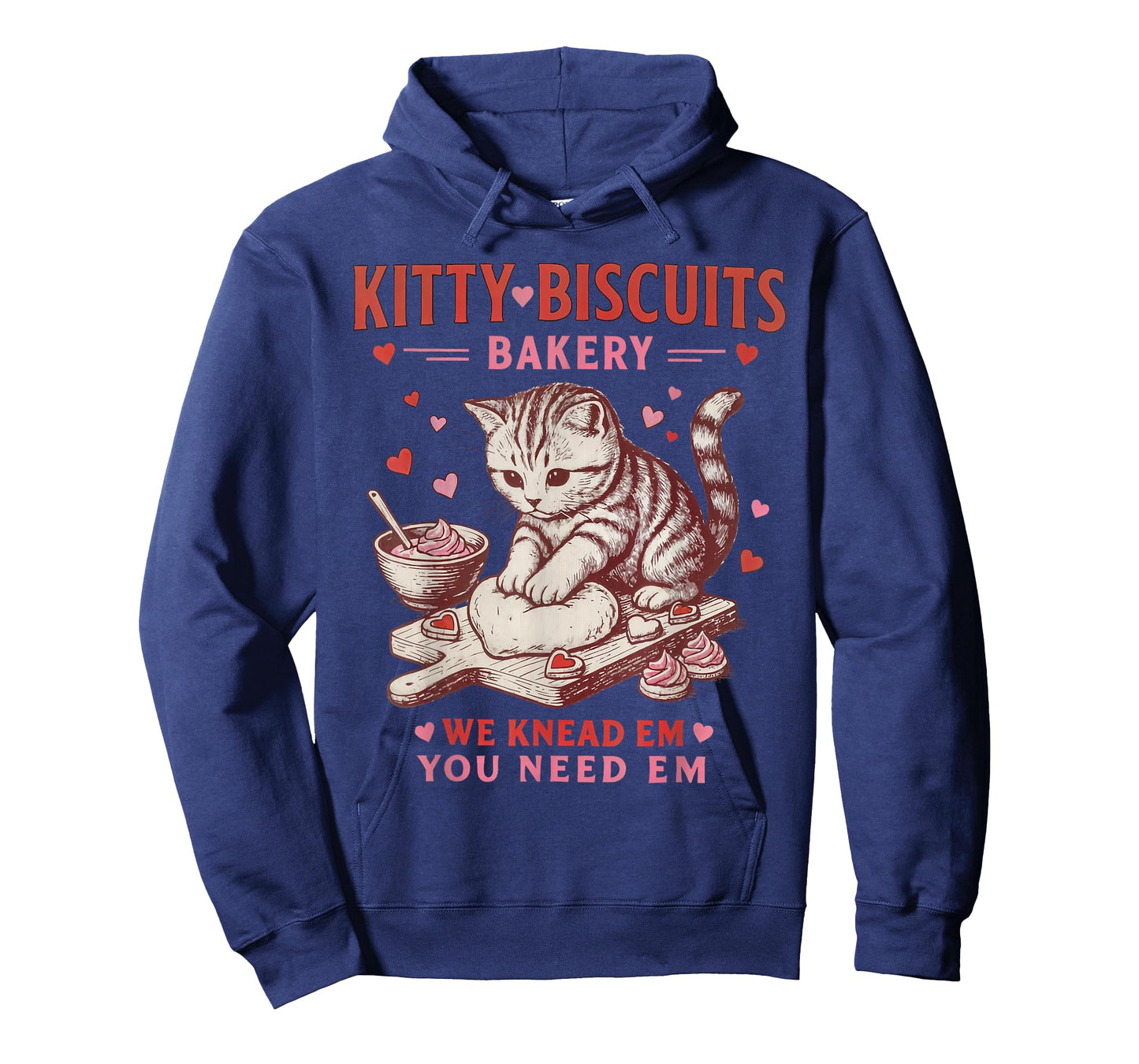 Kitty Biscuits Bakery, Valentines Cat, We Knead Em T-Shirt