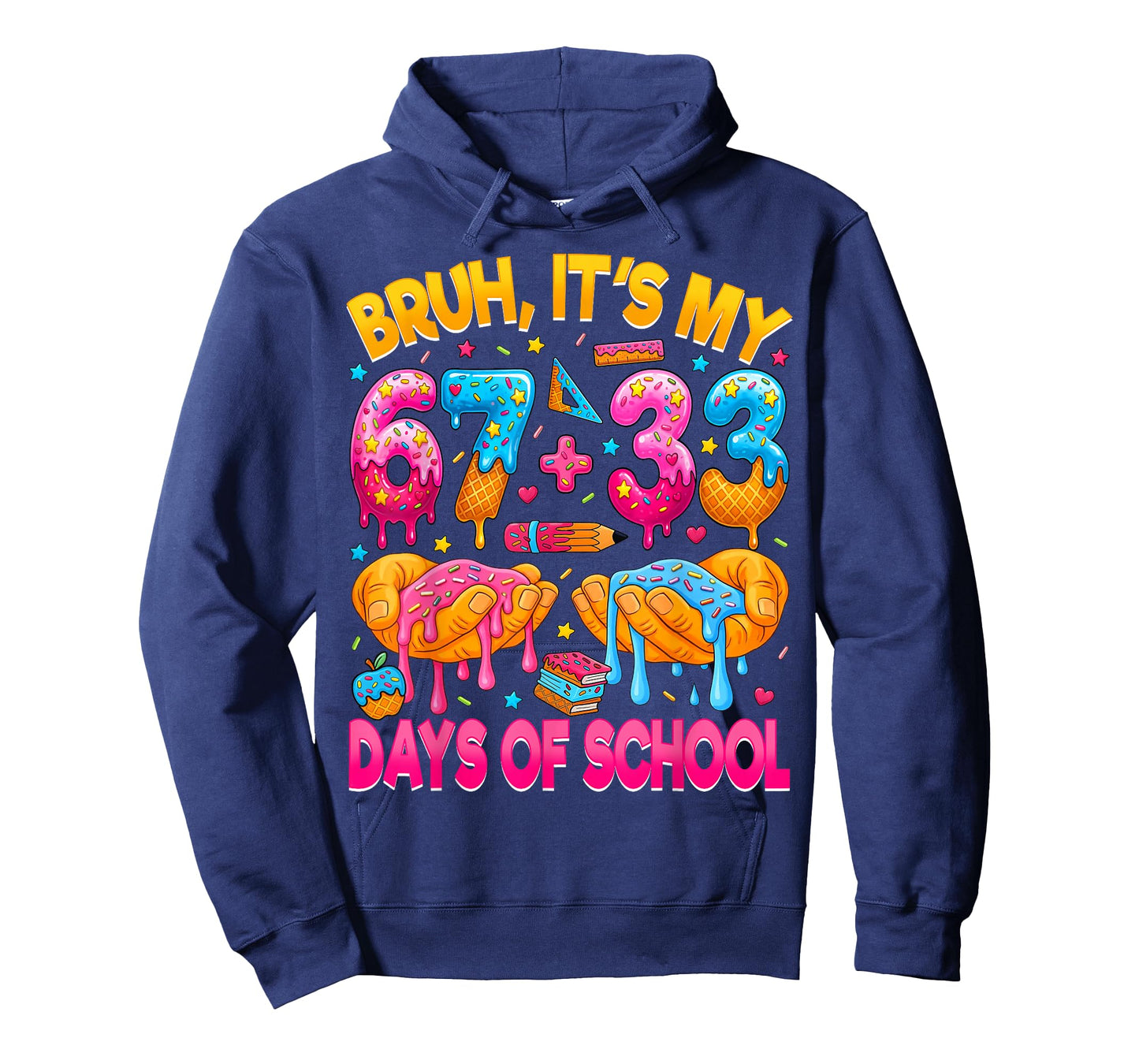 Bruh I Survived 67 33 Days of School 100 Days of School Kids T-Shirt