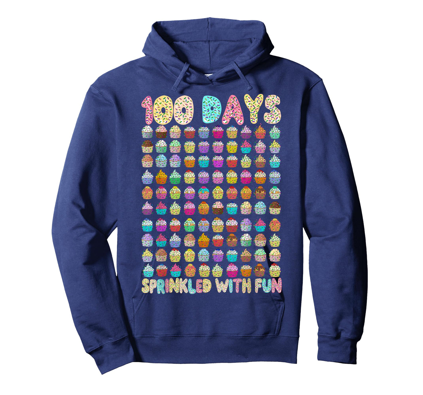 100 Days Sprinkled with Fun Cupcake 100th Day of School Girl T-Shirt