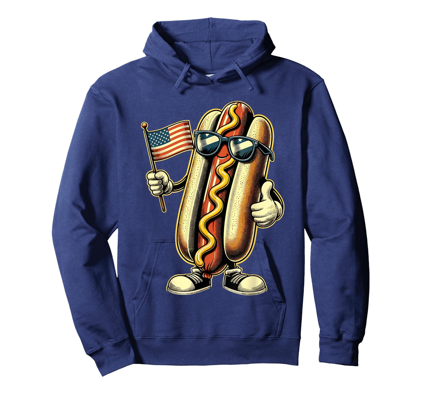 Hotdog Sunglasses American Flag USA Funny 4th of July T-Shirt