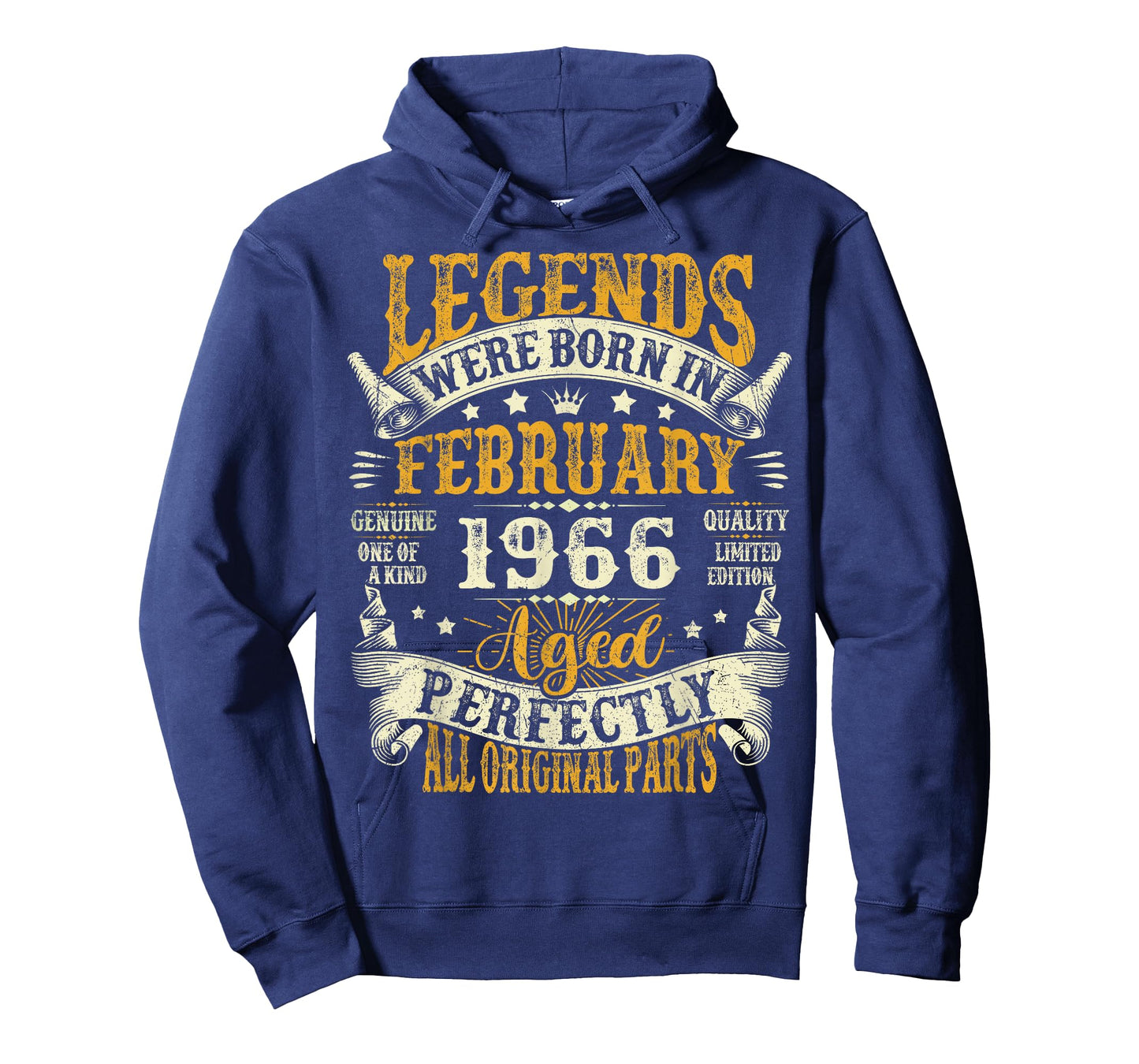Legends were Born in February 1966 Vintage 60th Birthday Men T-Shirt