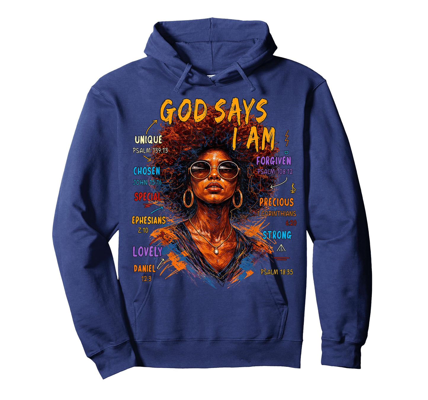 Womens Black Girl Queen God Says I Am Melanin History Month T-Shirt