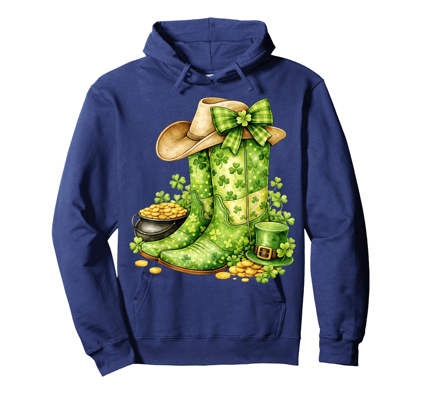 Retro Western Cowboy Boots Cowgirl St Patricks Day for Women T-Shirt