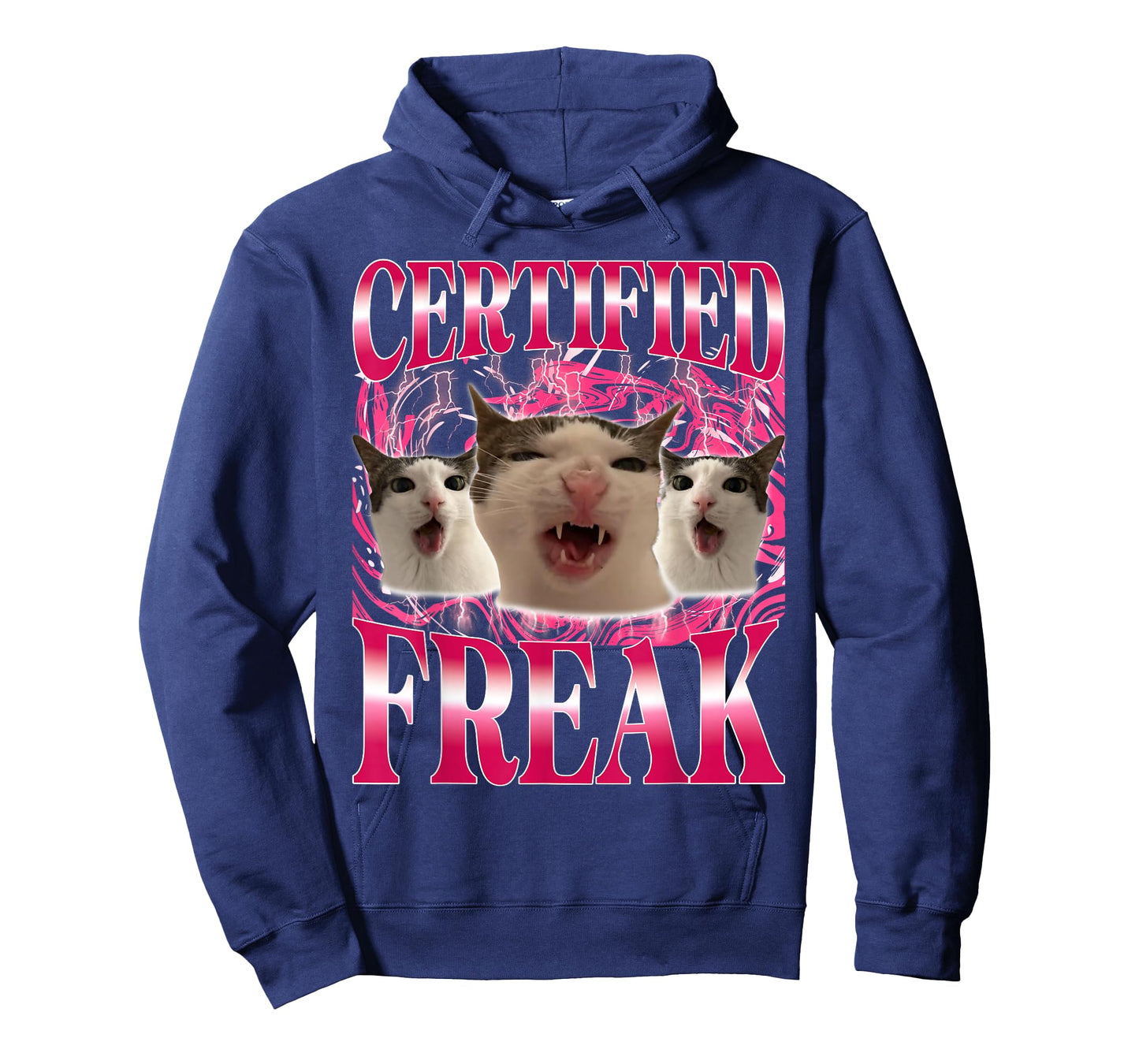 Certified Freak Eat Cement Cursed Cat Funny Cat Meme T-Shirt