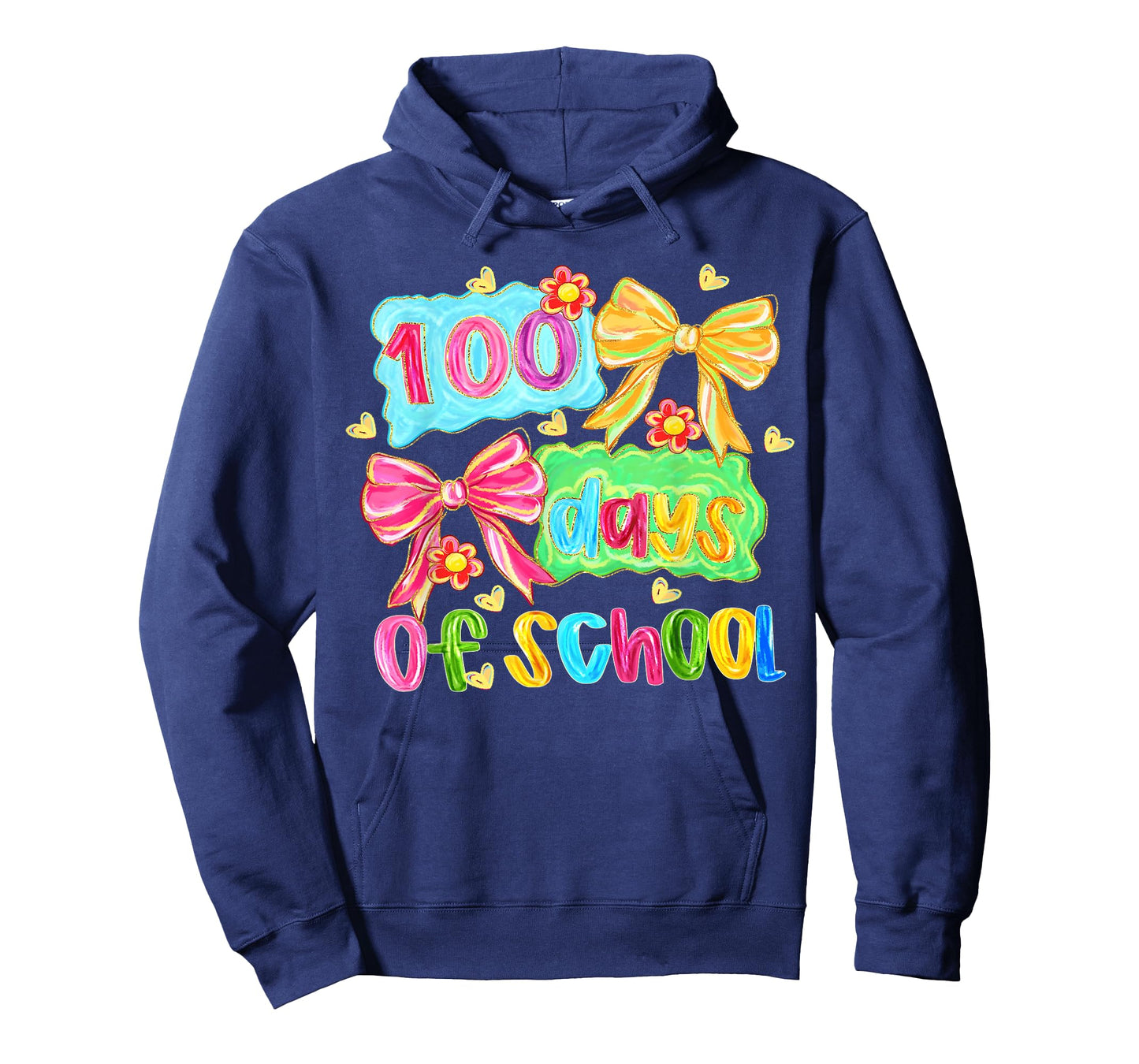 100 Days of School Coquette Bow Heart Girl Women Kid T-Shirt