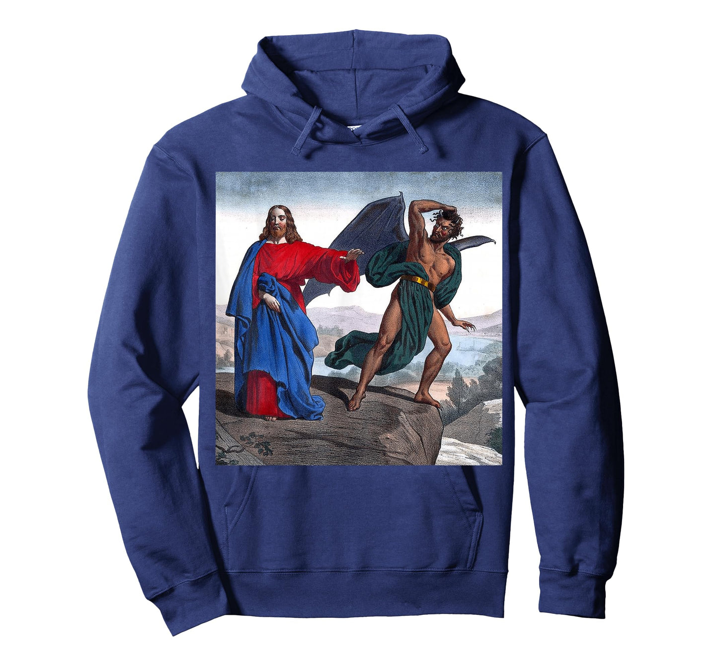 Jesus Satan Tempts Christ on The Mountain T-Shirt