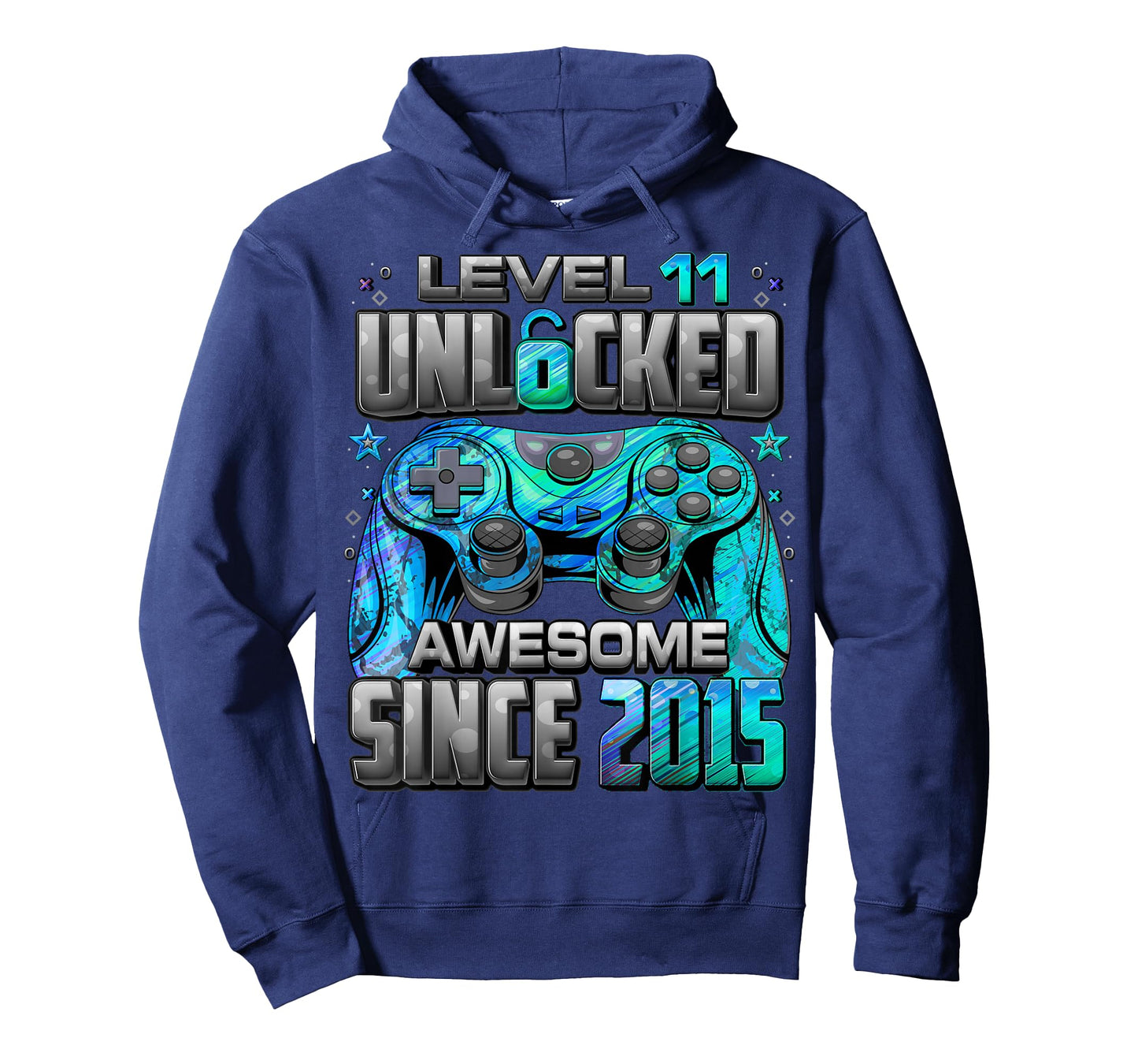 Level 11 Unlocked Awesome Since 2015 11th Birthday Gaming T-Shirt