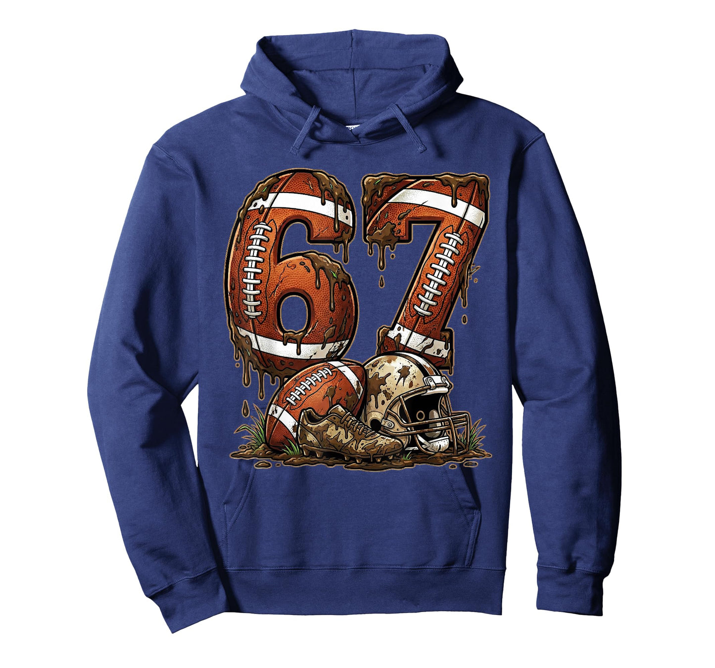 Football Six Seven Drip 67 Meme Funny 6-7 Football American T-Shirt