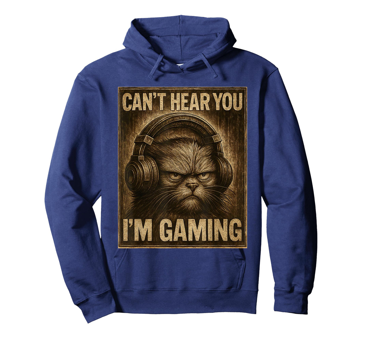 Funny Gamer Cat Men Women Boys Can't Hear You Video Gaming T-Shirt