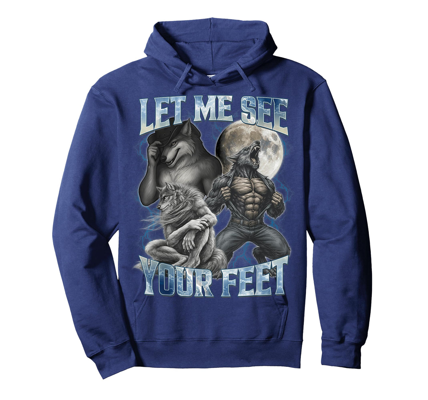Let Me See Your Feet Cool Funny Alpha Wolf Meme Men Dad Papa T-Shirt