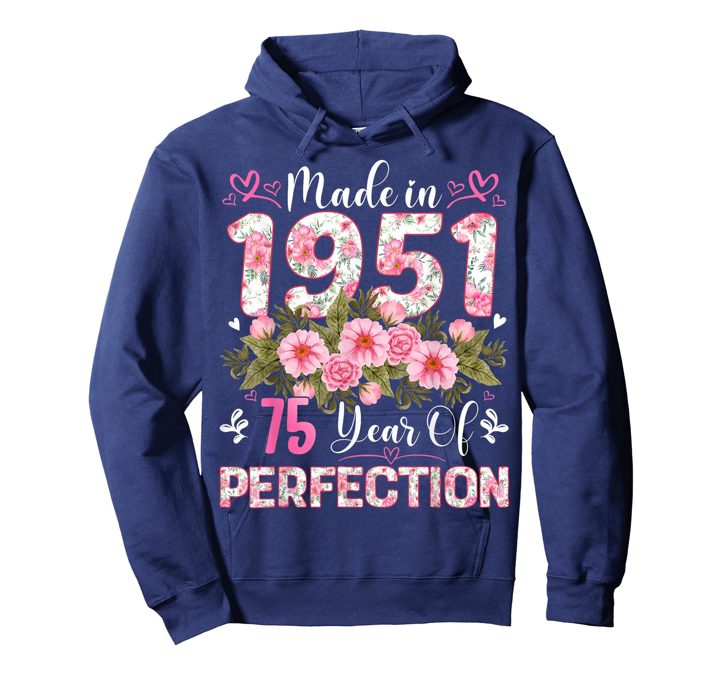 75 Year Old Made in 1951 Floral 75th Birthday Women T-Shirt
