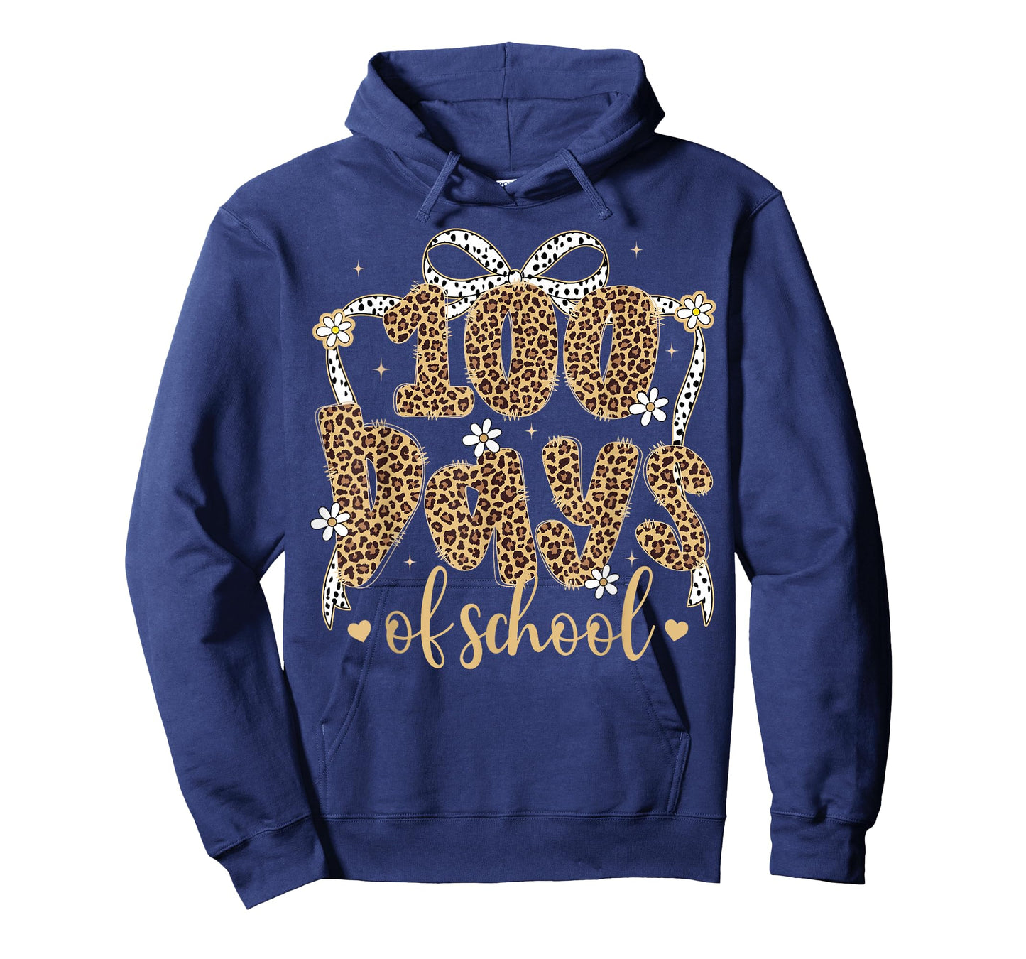 100 Days of School Leopard Kids Teachers Girl Women T-Shirt