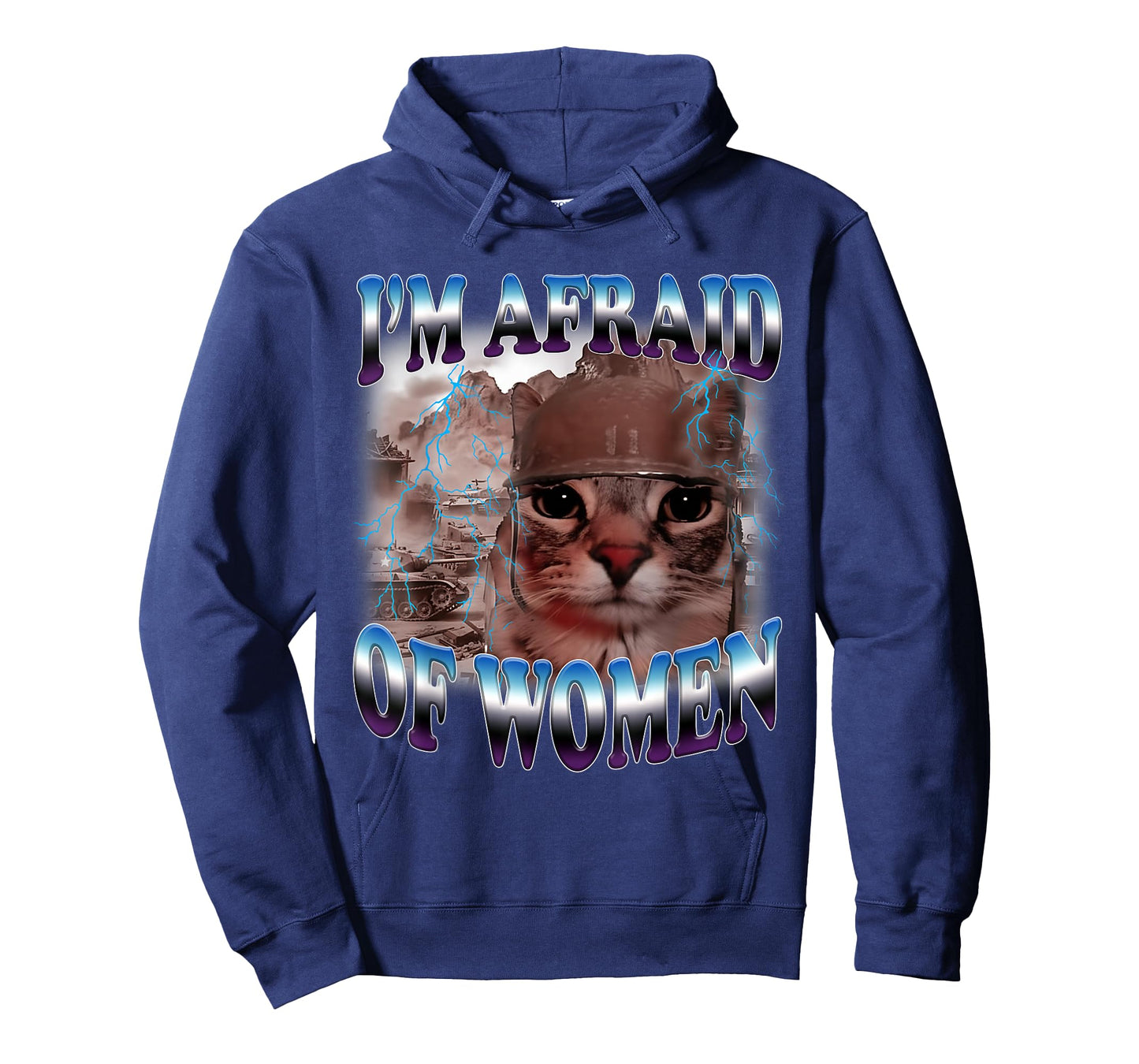 I'm Afraid of Women Funny Saying Humor Cat Meme T-Shirt