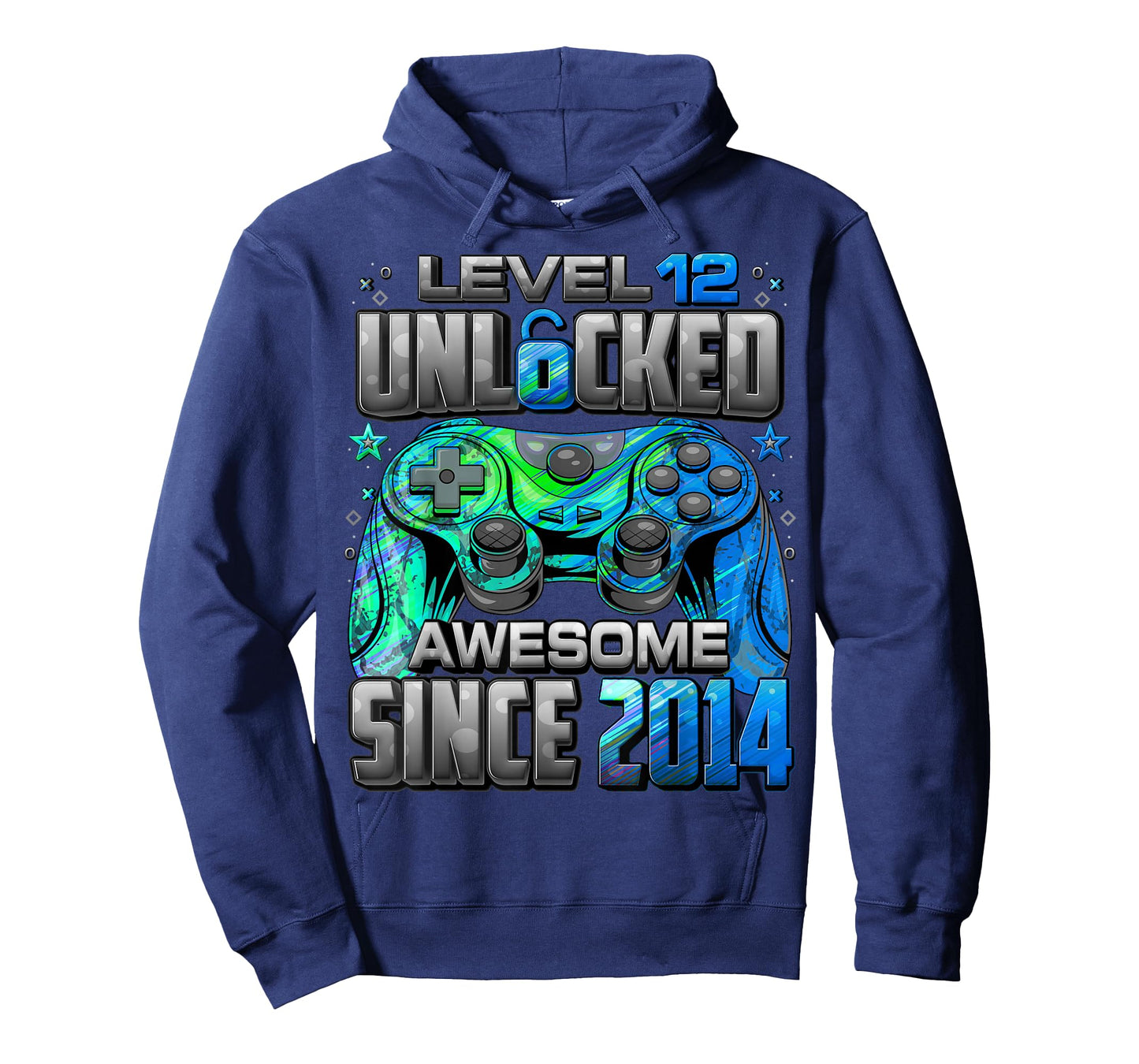 Level 12 Unlocked Awesome Since 2014 12th Birthday Gaming T-Shirt