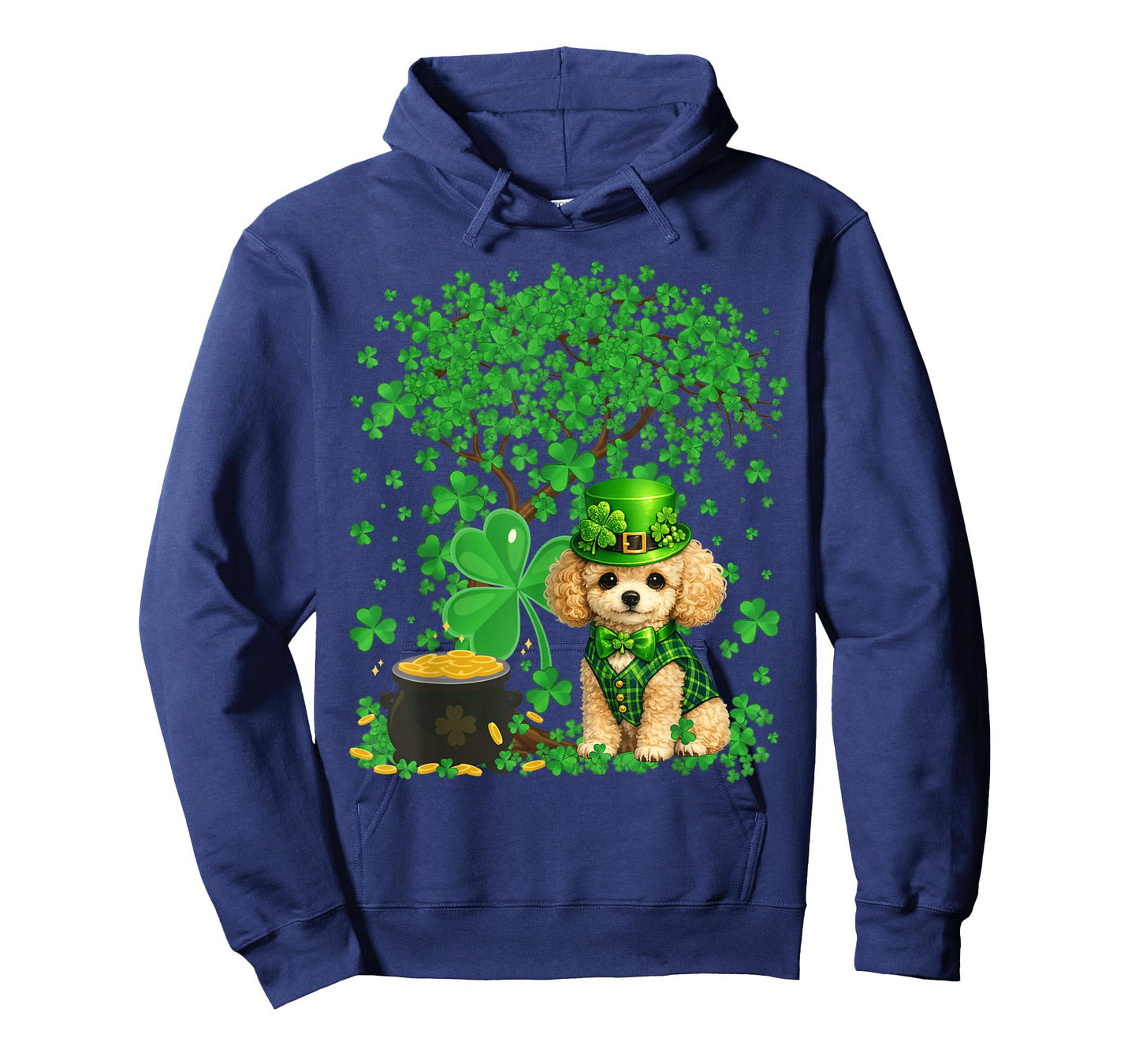 Funny Poodle Dog Shamrock St Patrick's Day T-Shirt