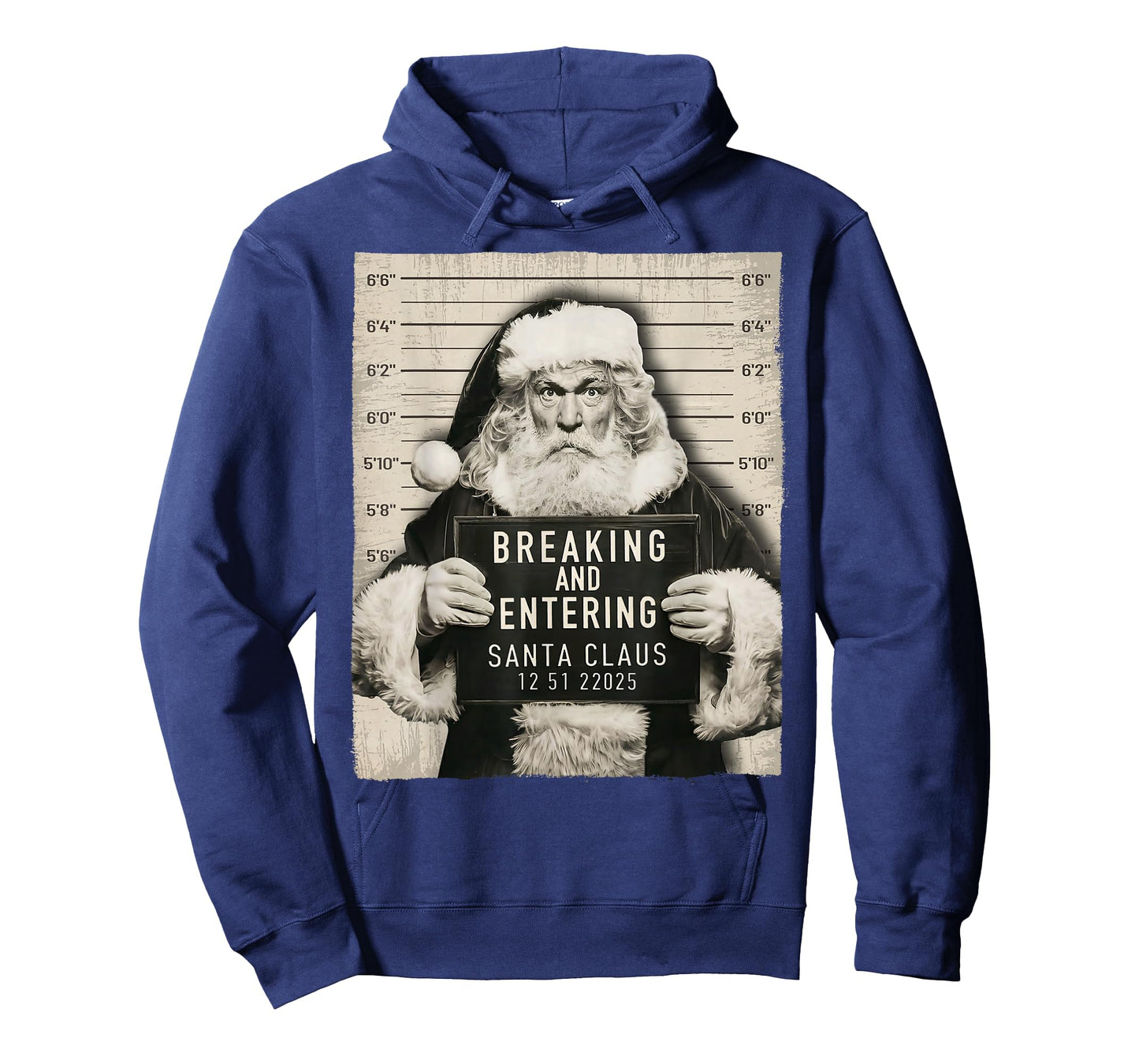 Funny Christmas Santa Claus Humor Mugshot Xmas Men Women T-Shirt