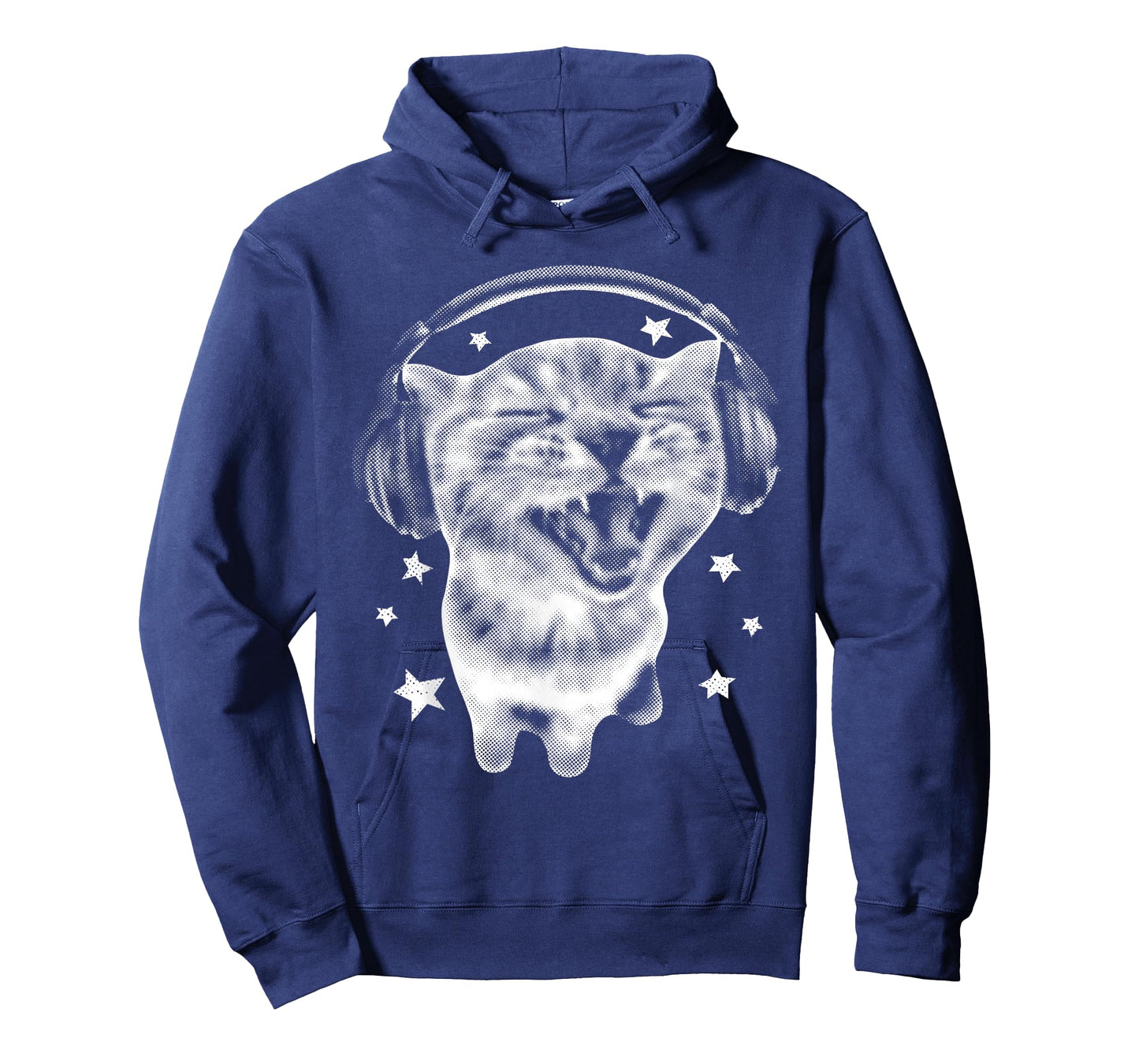 Cute Headphones Cat Funny Y2k Grunge Silly Graphic Meme T-Shirt