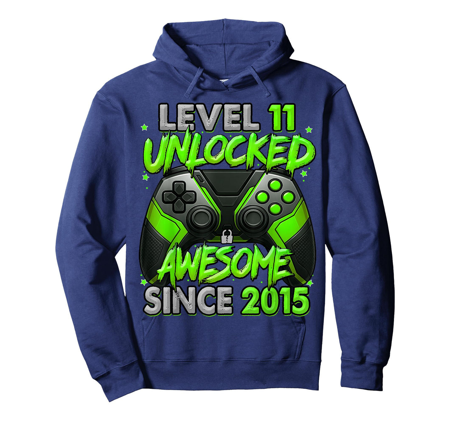 Level 11 Unlocked Awesome Since 2015 11th Birthday Gaming T-Shirt