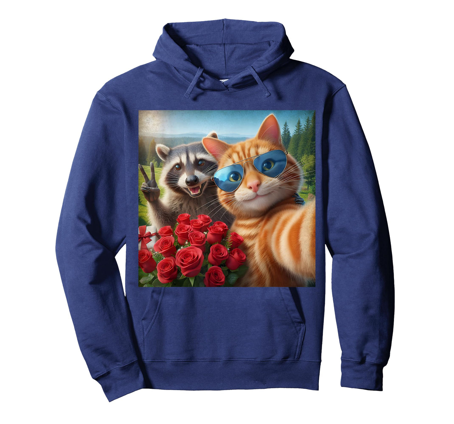 Funny Valentine Cat Raccoon Selfie Love Meme T-Shirt
