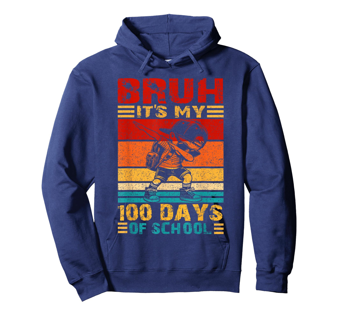 Bruh It's My 100th Day of School Dabbing Boys Kids 100 Days T-Shirt