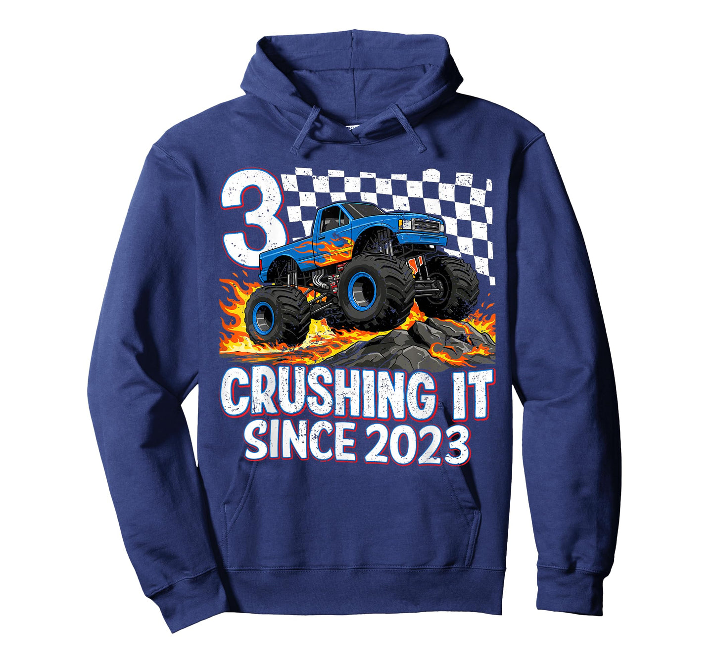 3rd Birthday Monster Truck 3 Year Old Boys Party Born 2023 T-Shirt