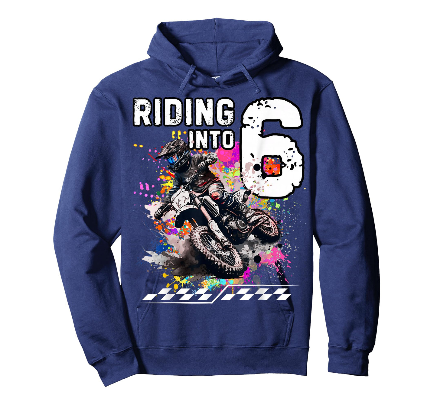 Motocross Birthday 6th Year Old Riding Into 6 MX Dirt Bike T-Shirt