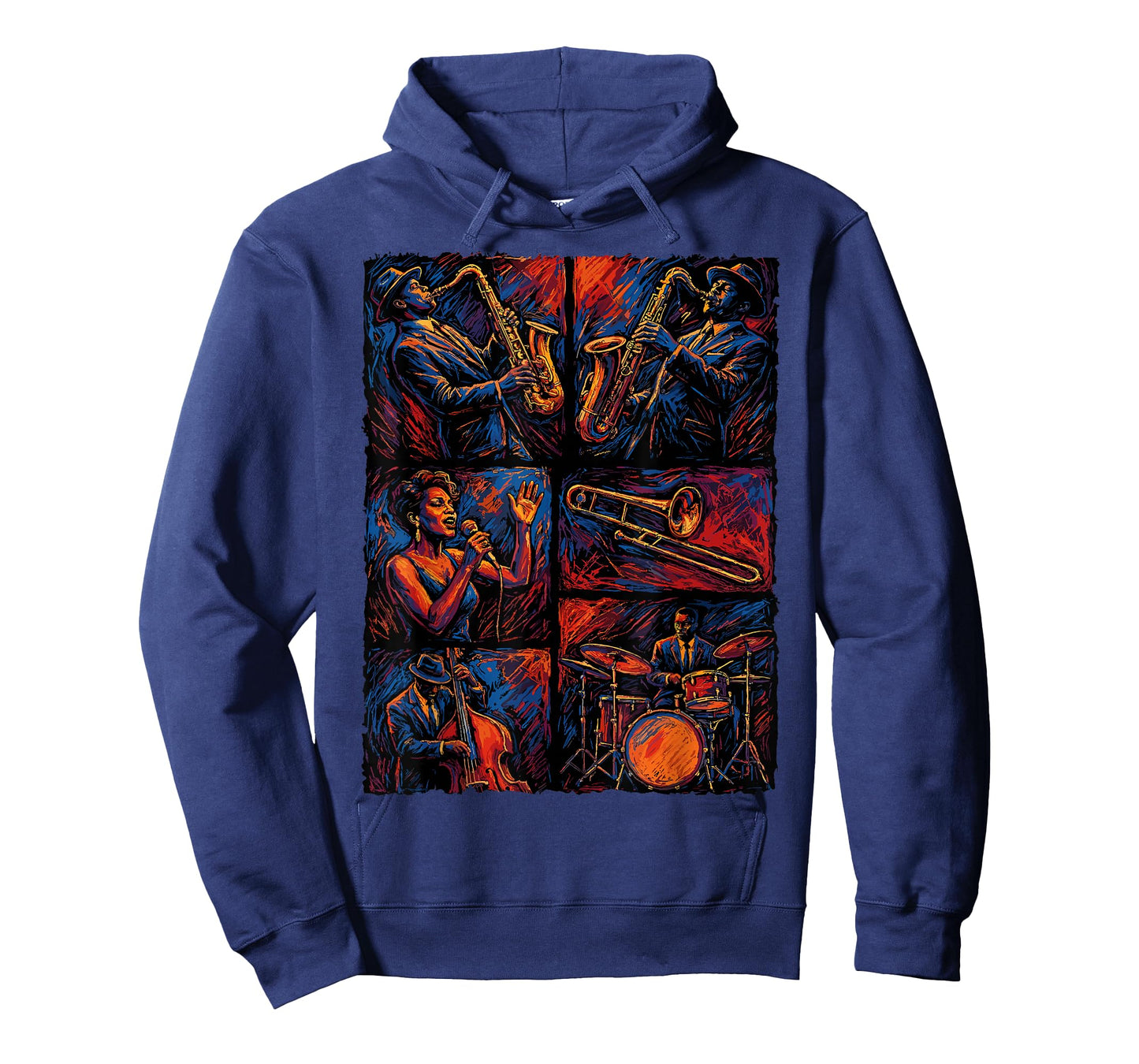 Artistic Jazz Band Musicians Vintage Jazz Music Lover T-Shirt